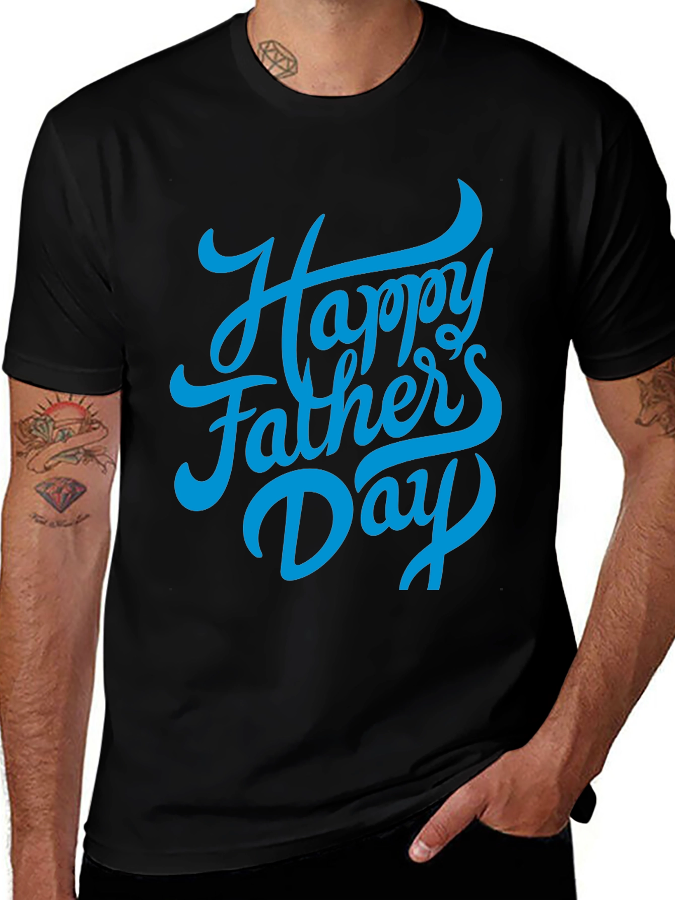 Happy Fathers Day Black T-Shirt