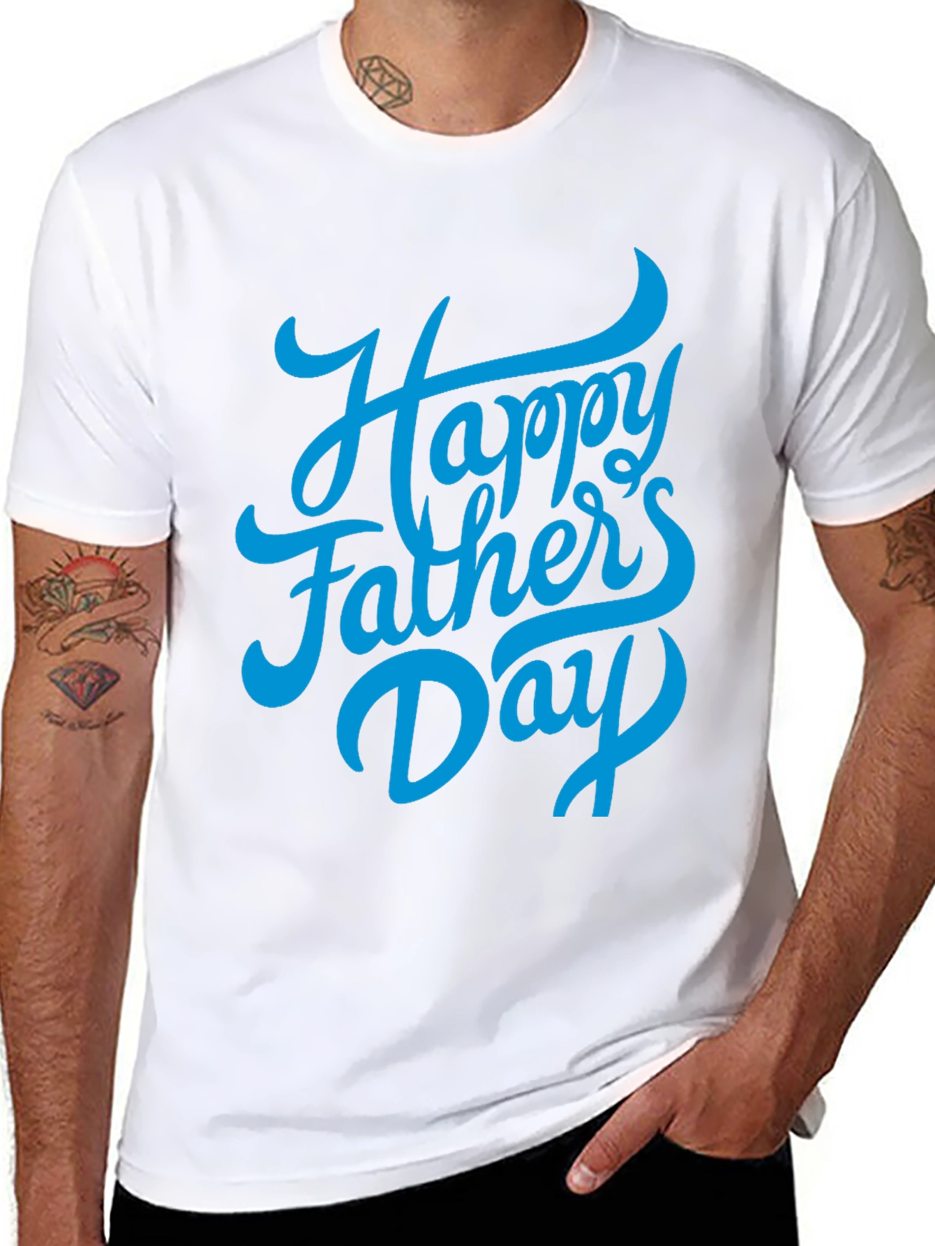 Happy Fathers Day Black T-Shirt