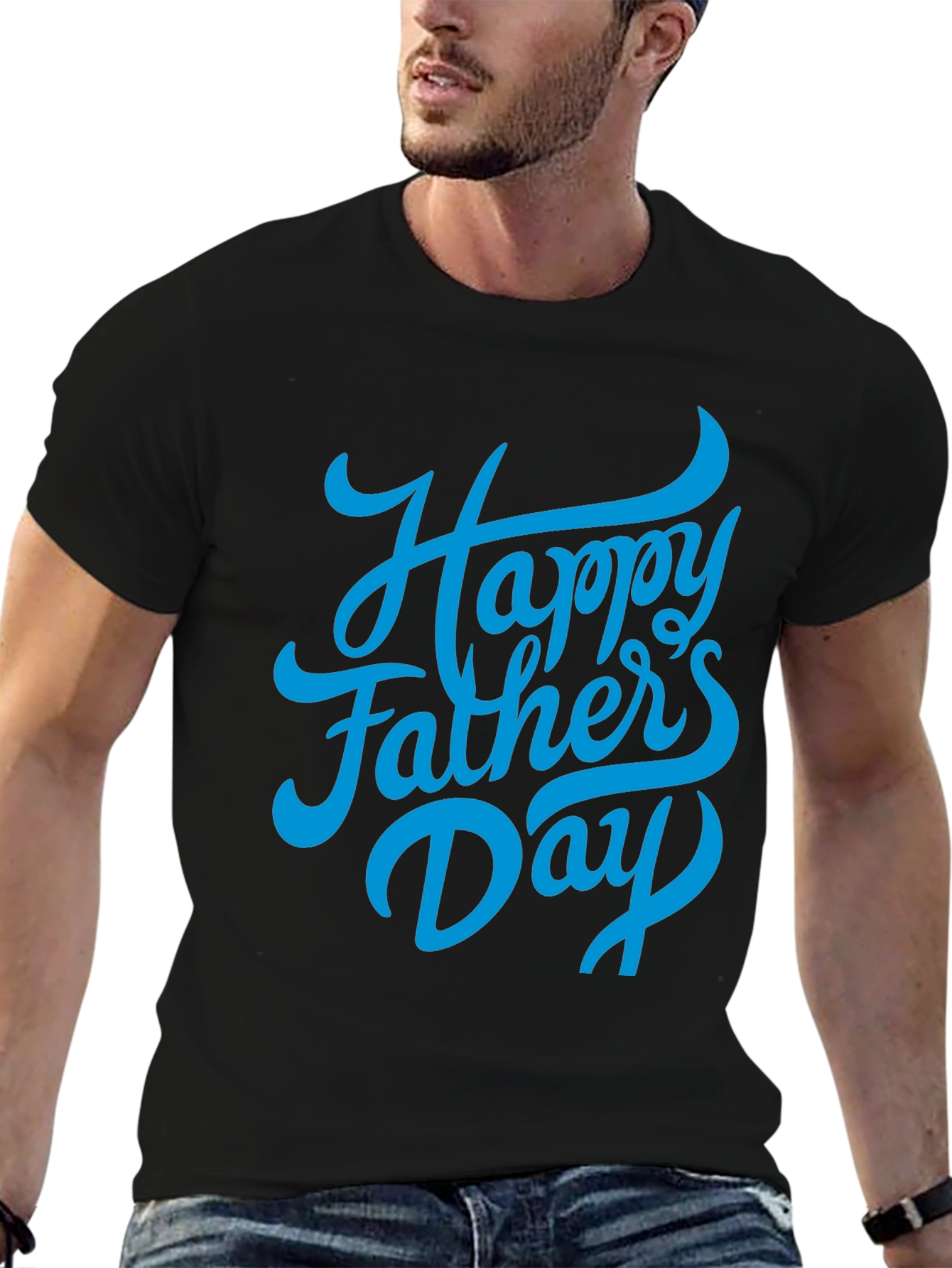 Happy Fathers Day Black T-Shirt
