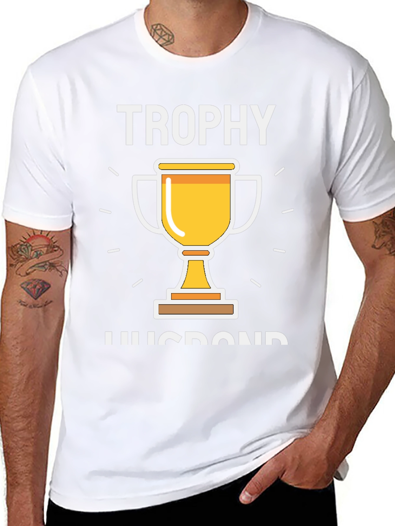 Trophy Husband Graphic Tee - Black Cotton T-Shirt