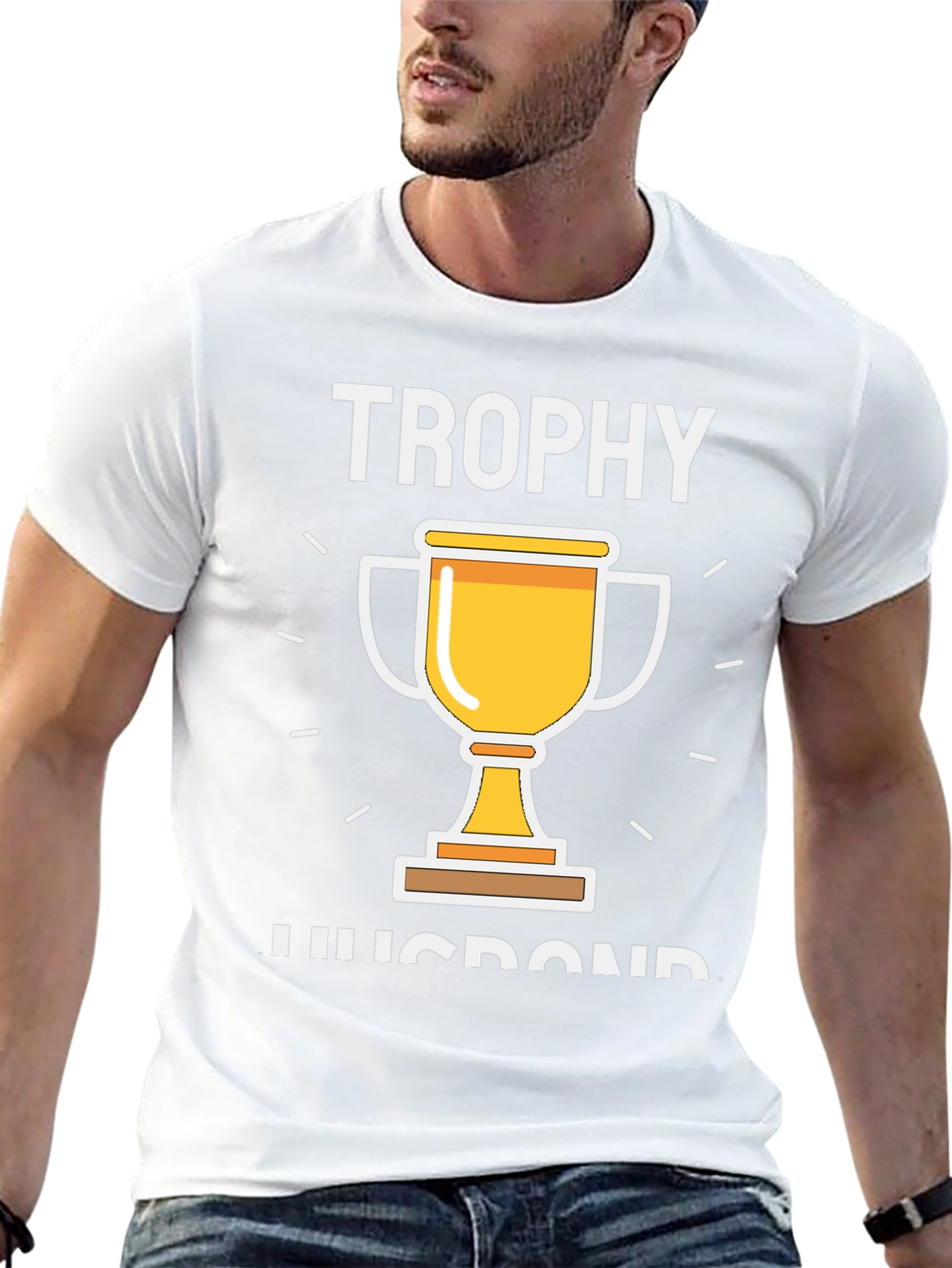 Trophy Husband Graphic Tee - Black Cotton T-Shirt