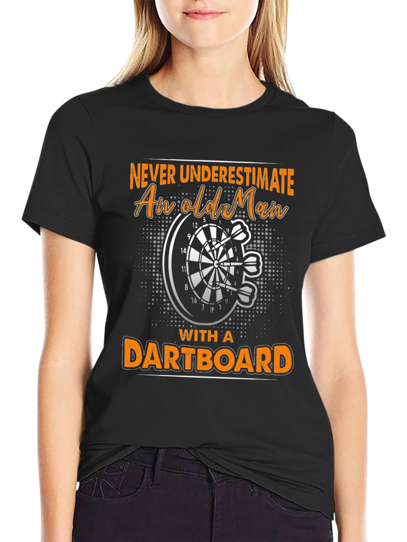 Never Underestimate Dartboard T-Shirt