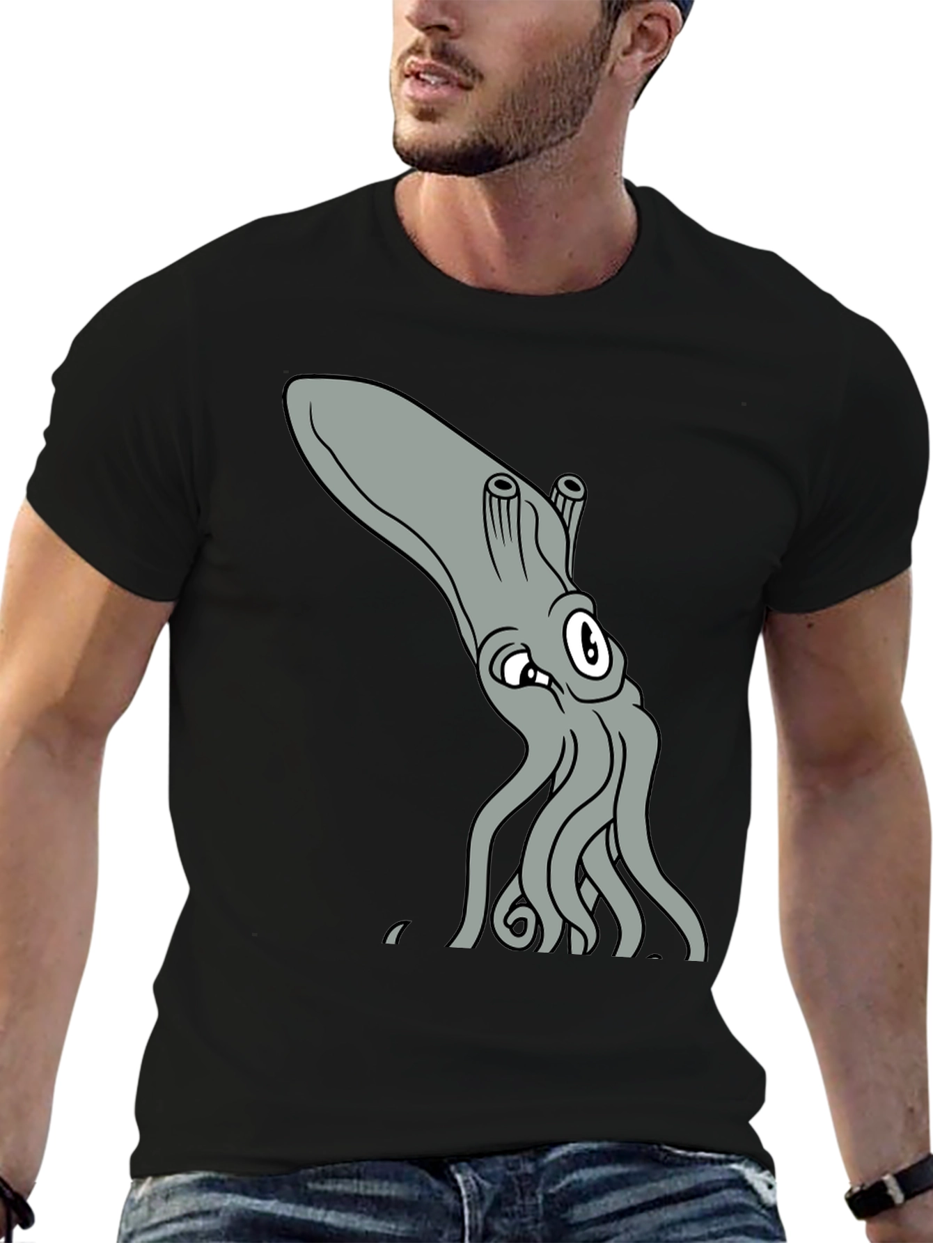 Cartoon Squid T-Shirt - Kraken Tee