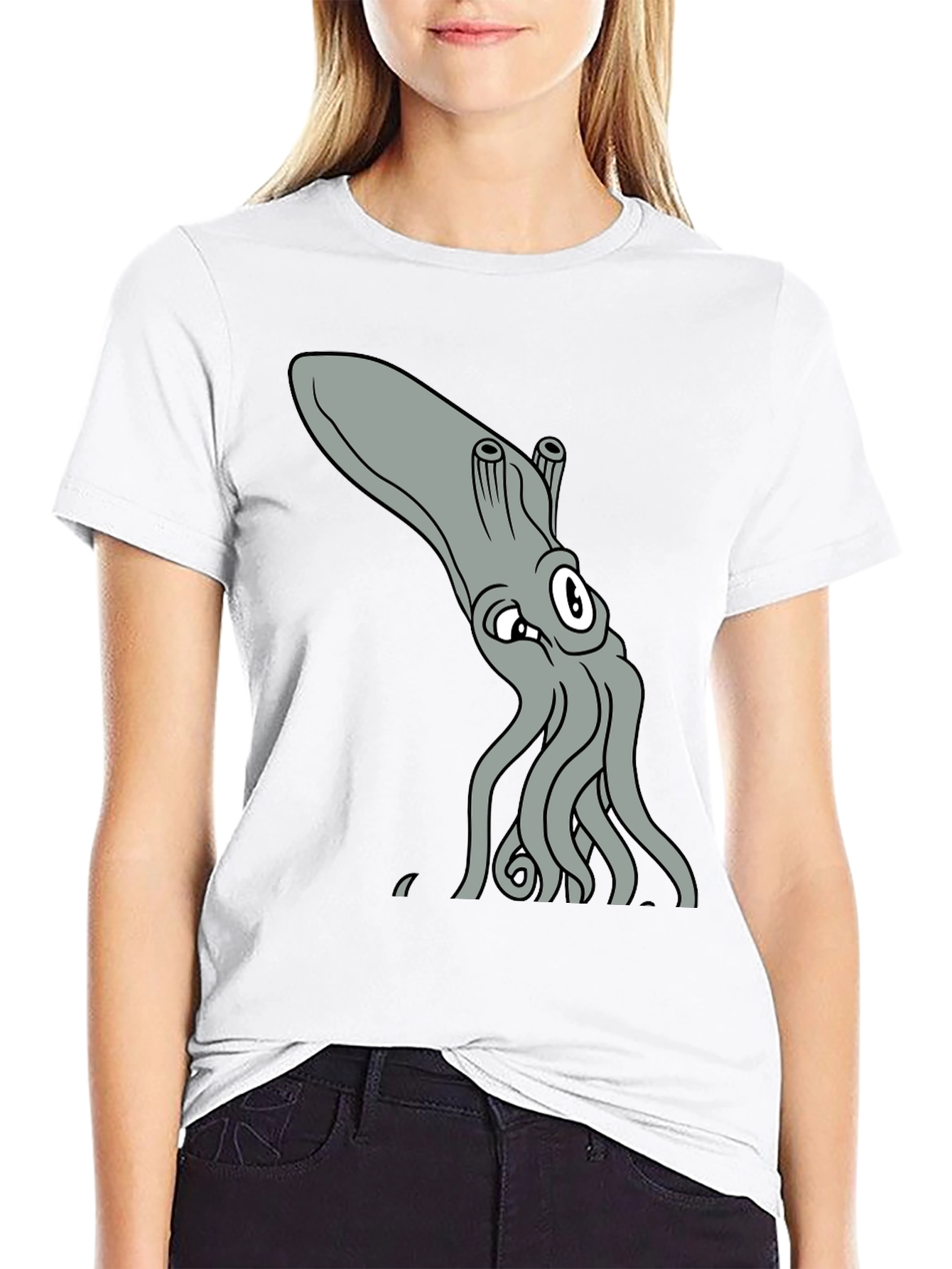 Cartoon Squid T-Shirt - Kraken Tee