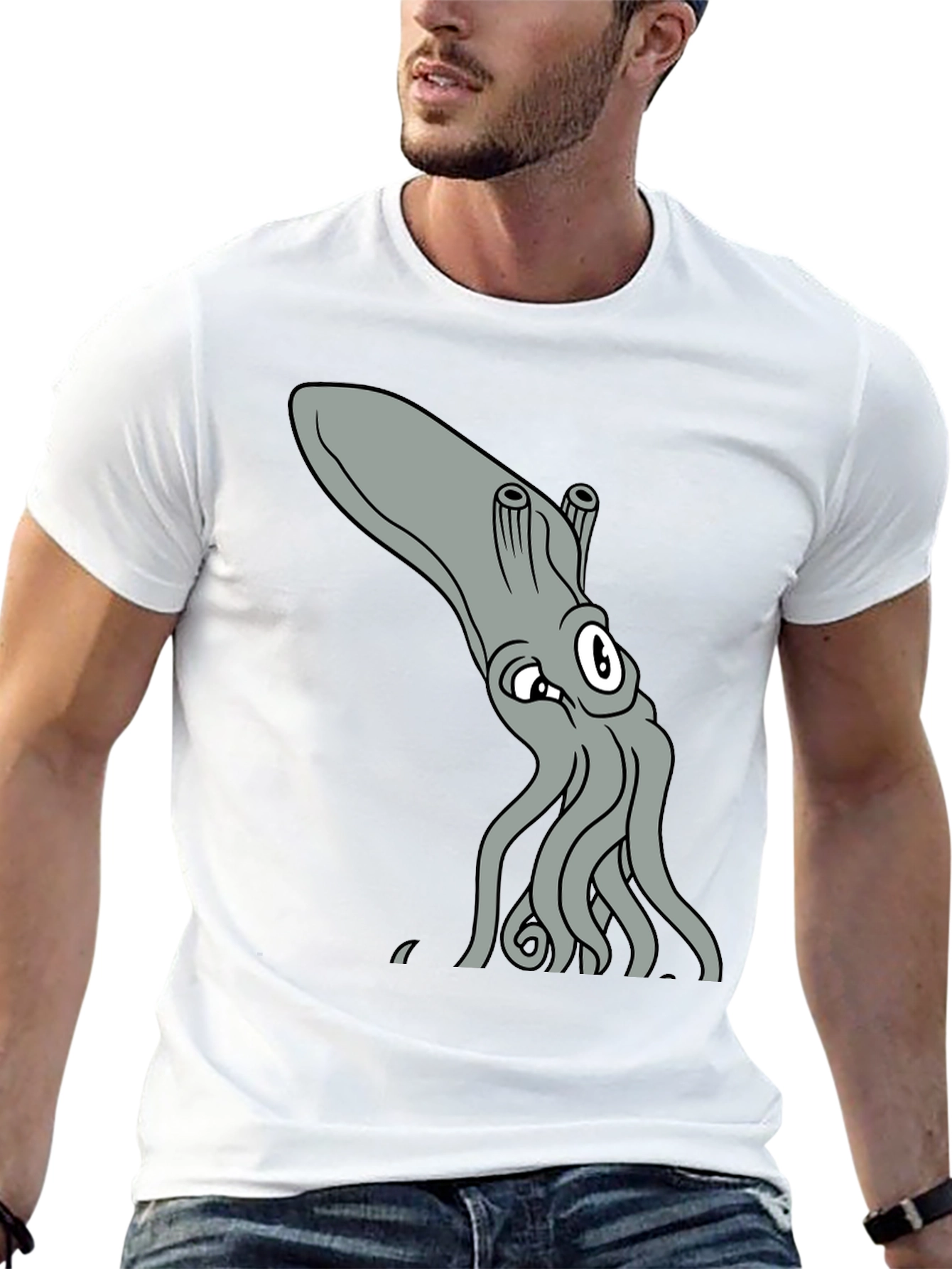 Cartoon Squid T-Shirt - Kraken Tee