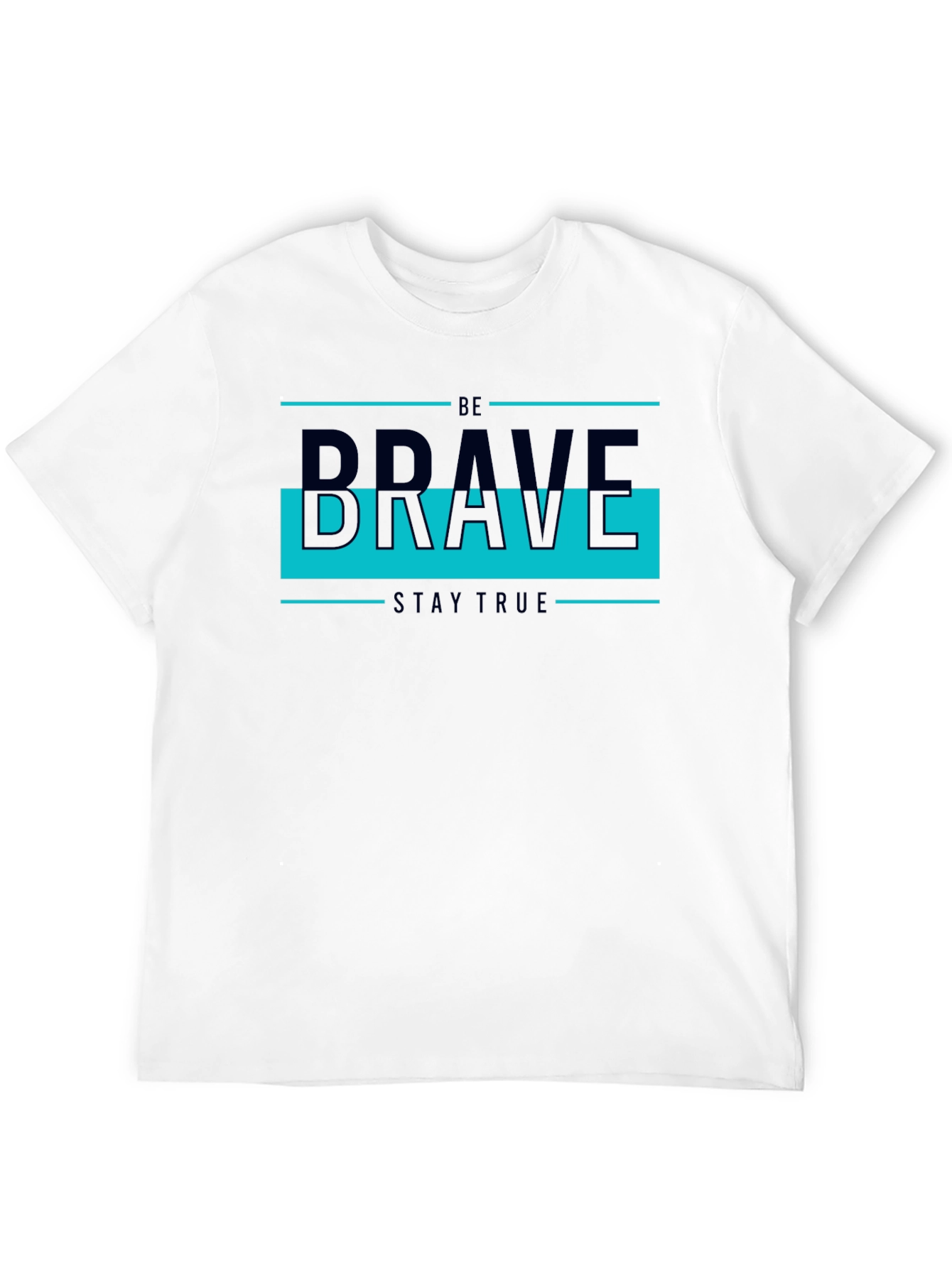 Be Brave Graphic Tee - Mens Casual Black T-Shirt
