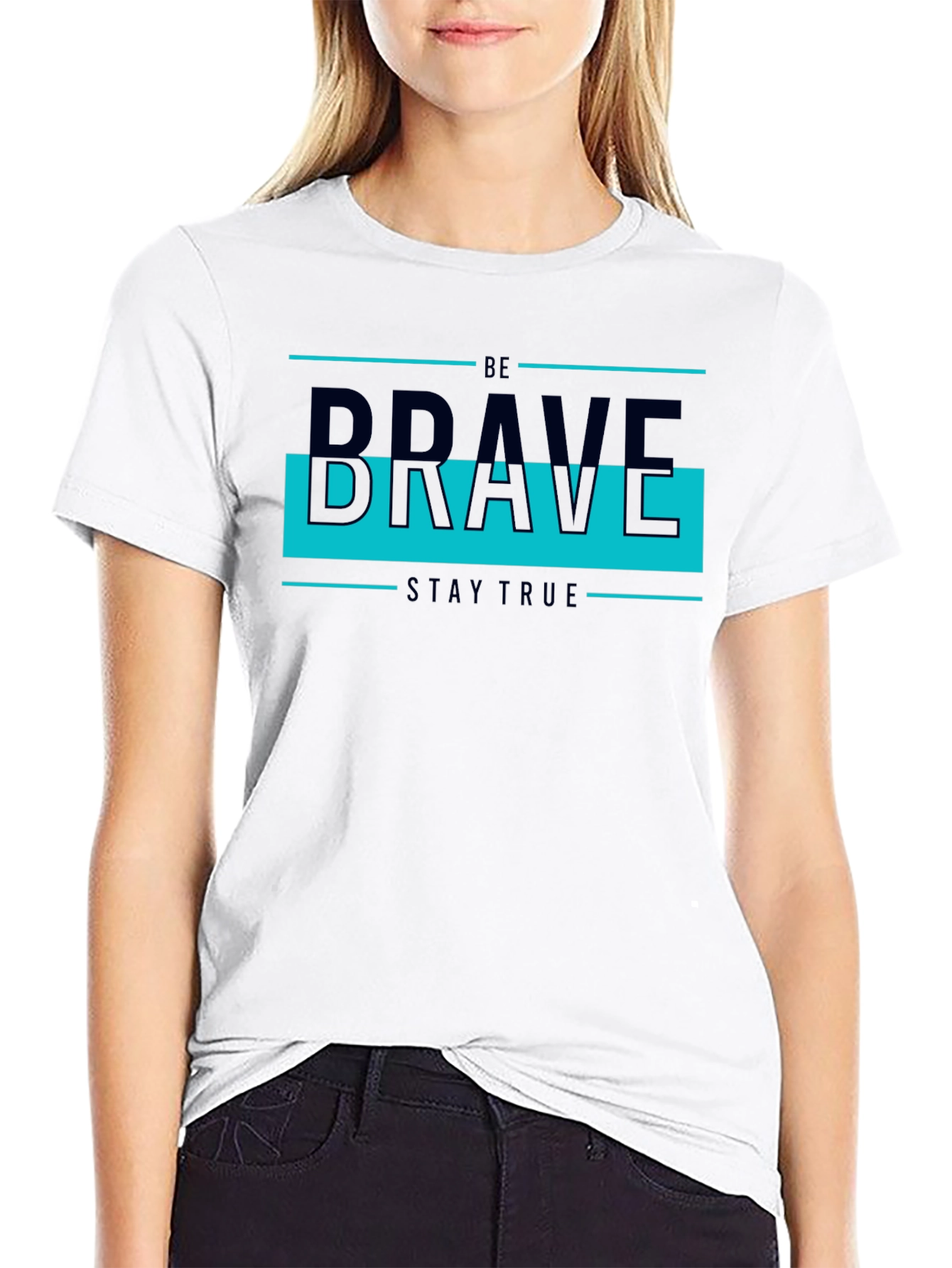 Be Brave Graphic Tee - Mens Casual Black T-Shirt