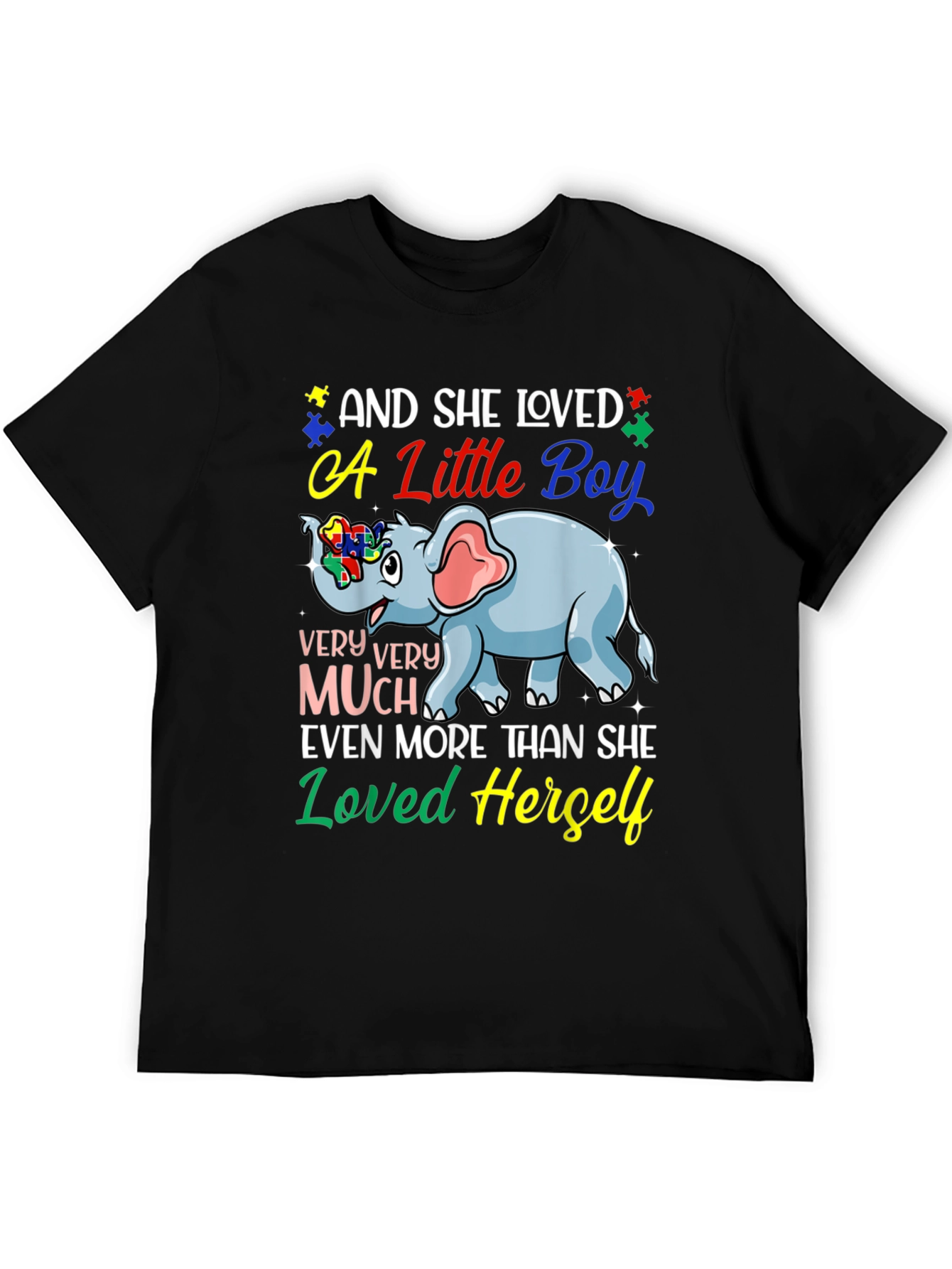 Autism Awareness Elephant Lover T-Shirt - Little Boy Design