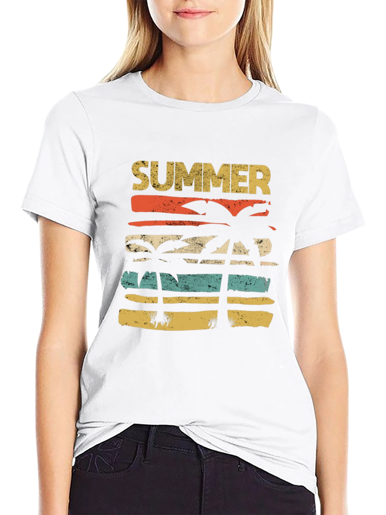 Retro Summer Palm Tee - Vacation Ready!