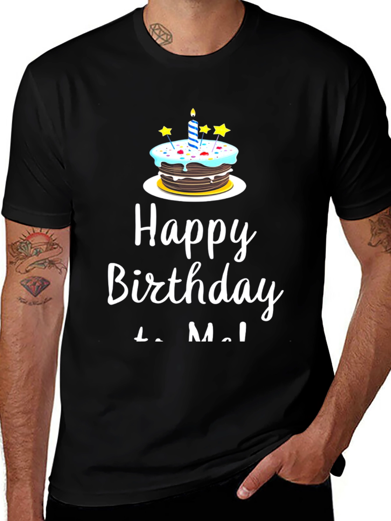 Happy Birthday Cake Graphic Tee