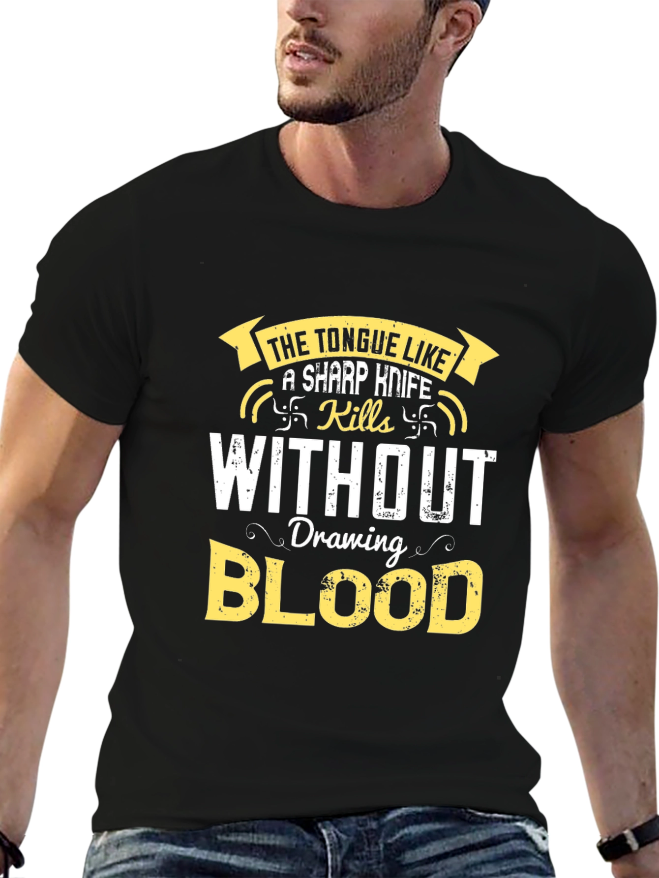 The Tongue T-Shirt - Sharp Wit Kills Without Blood