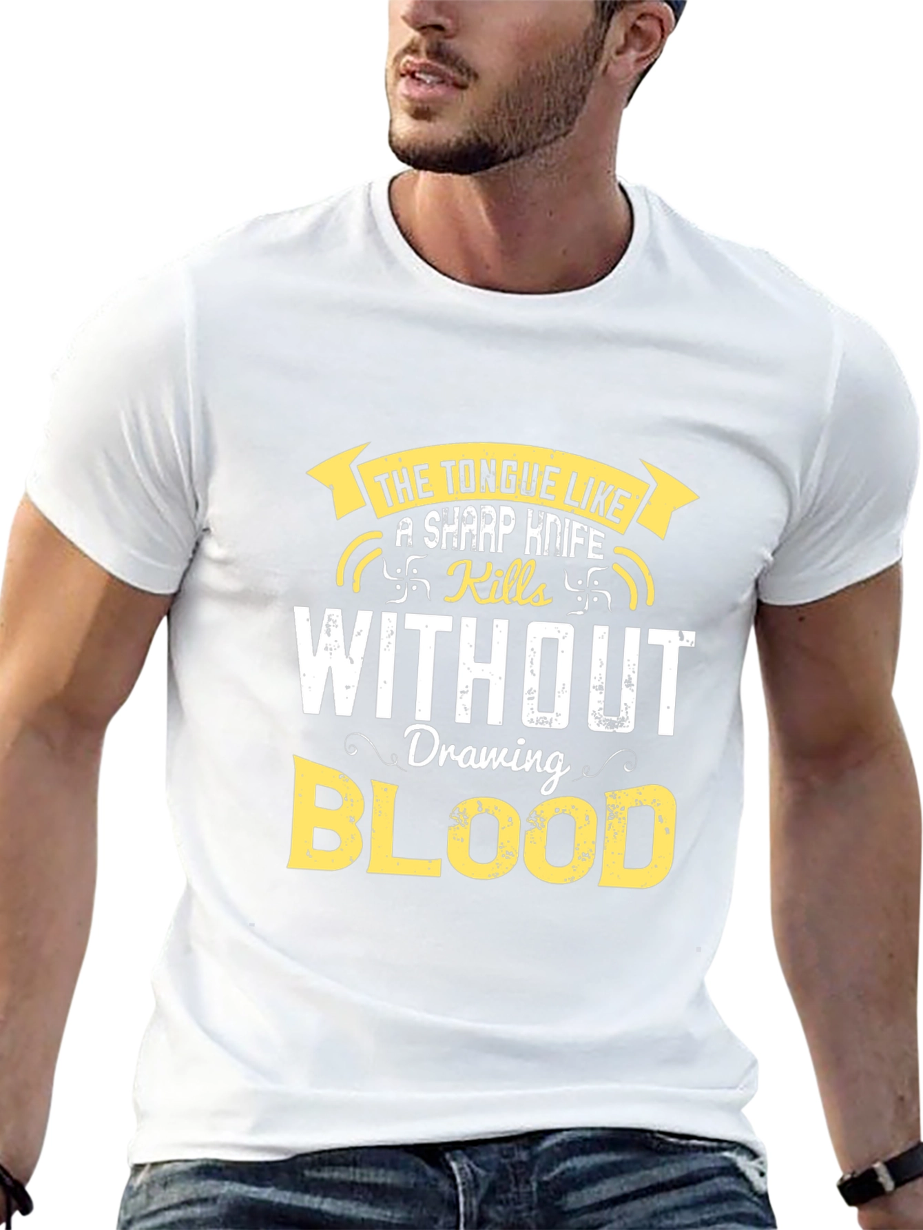 The Tongue T-Shirt - Sharp Wit Kills Without Blood