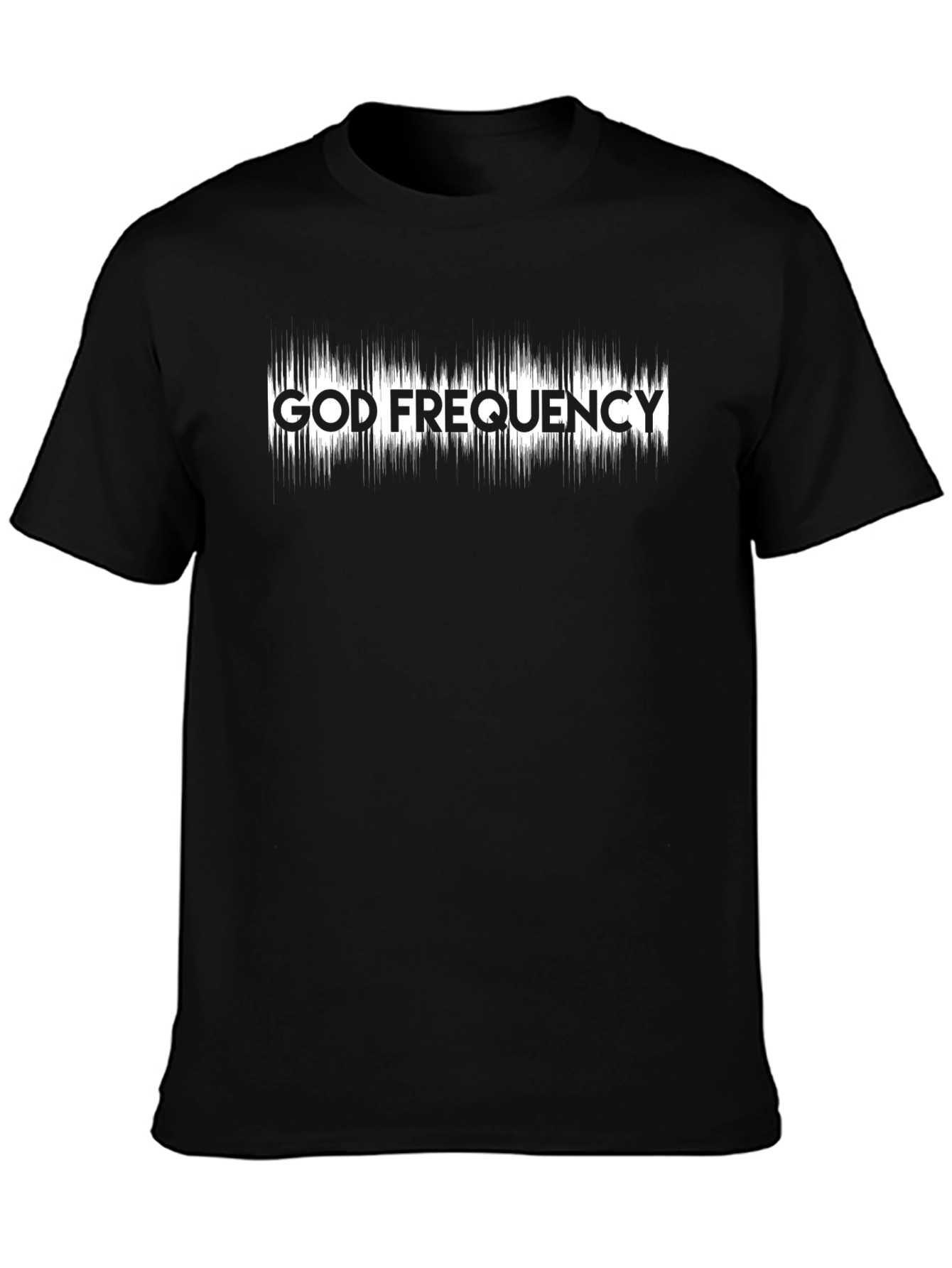 God Frequency Graphic T-Shirt - Black Crew Neck Tee