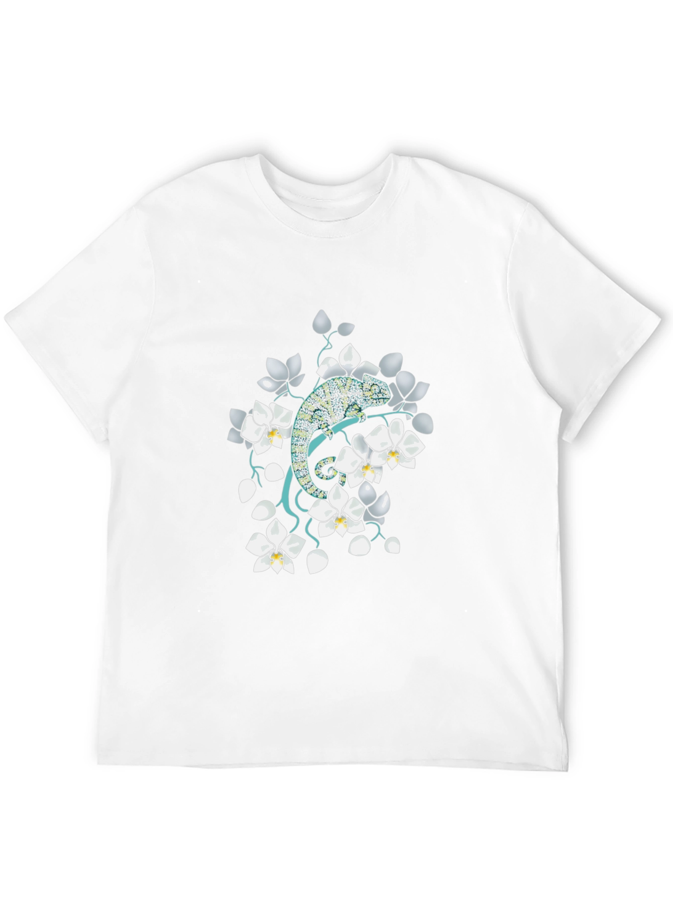 Chameleon Floral T-Shirt - Unique Graphic Tee