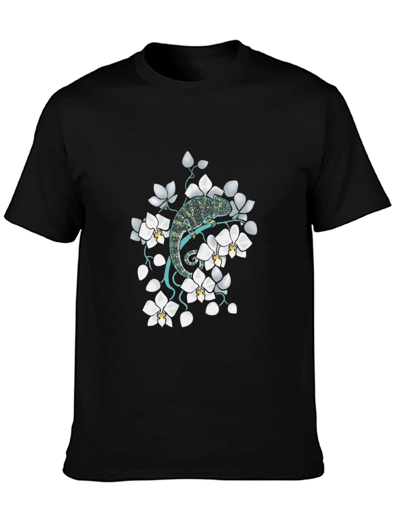 Chameleon Floral T-Shirt - Unique Graphic Tee