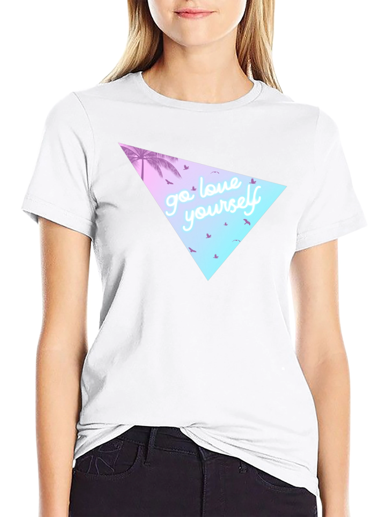 Go Love Yourself Black Graphic Tee