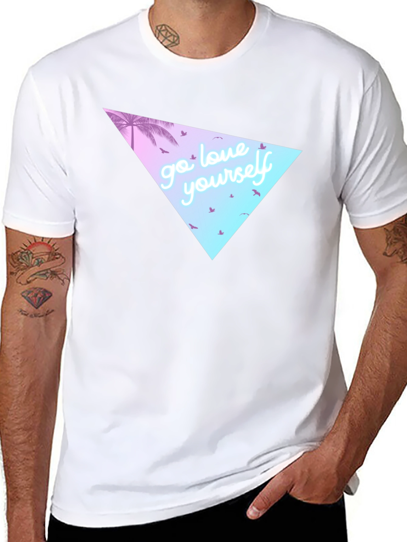 Go Love Yourself Black Graphic Tee