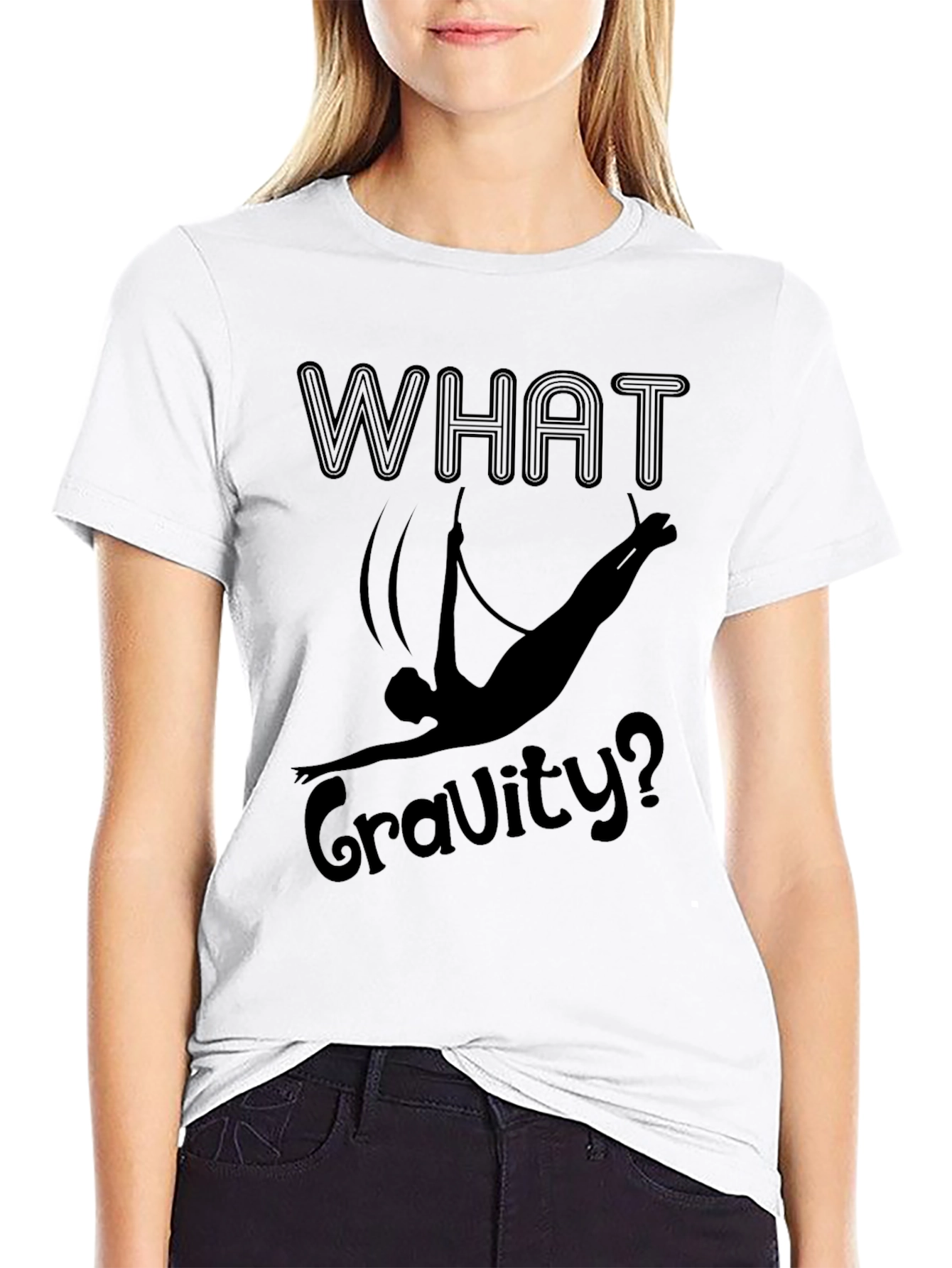 What Gravity? T-Shirt - Aerial Acrobat Black Tee