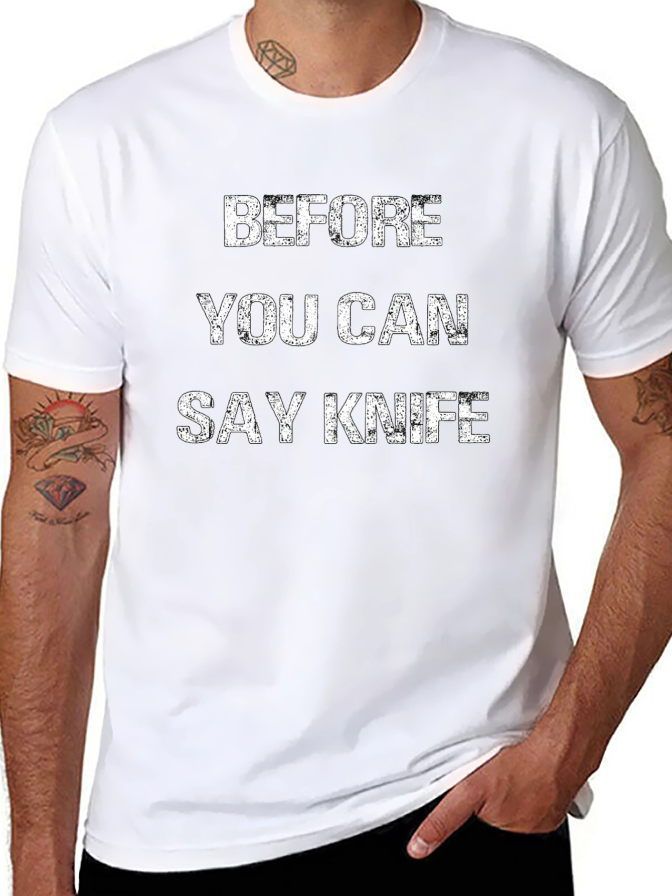 Funny Before You Can Say Knife Graphic Tee