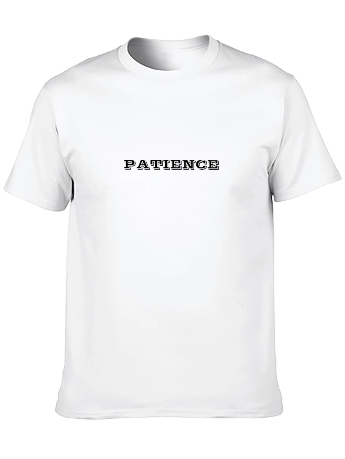 Mens Black Patience Crewneck T-Shirt