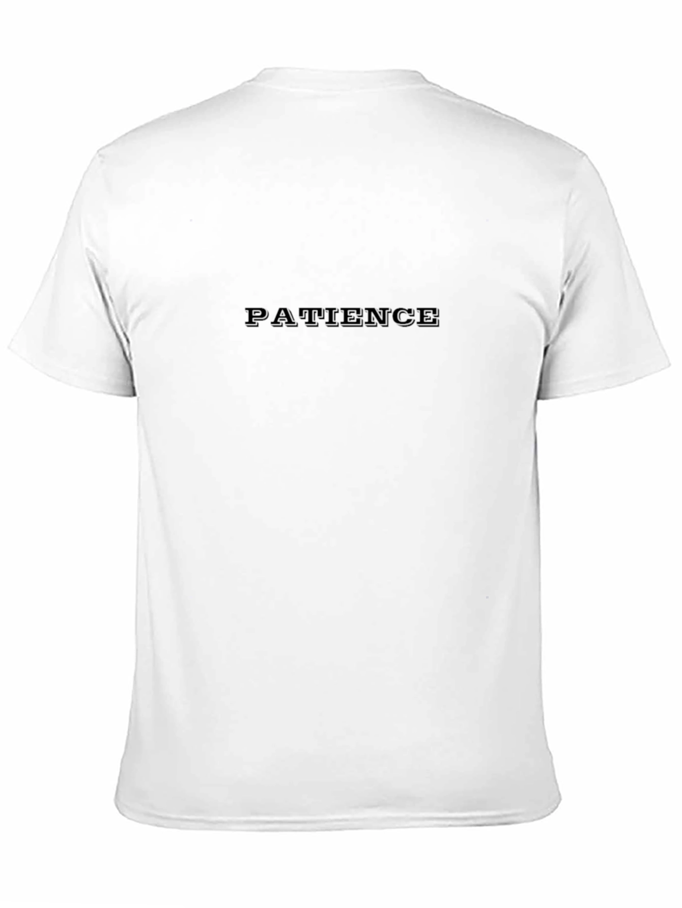 Mens Black Patience Crewneck T-Shirt