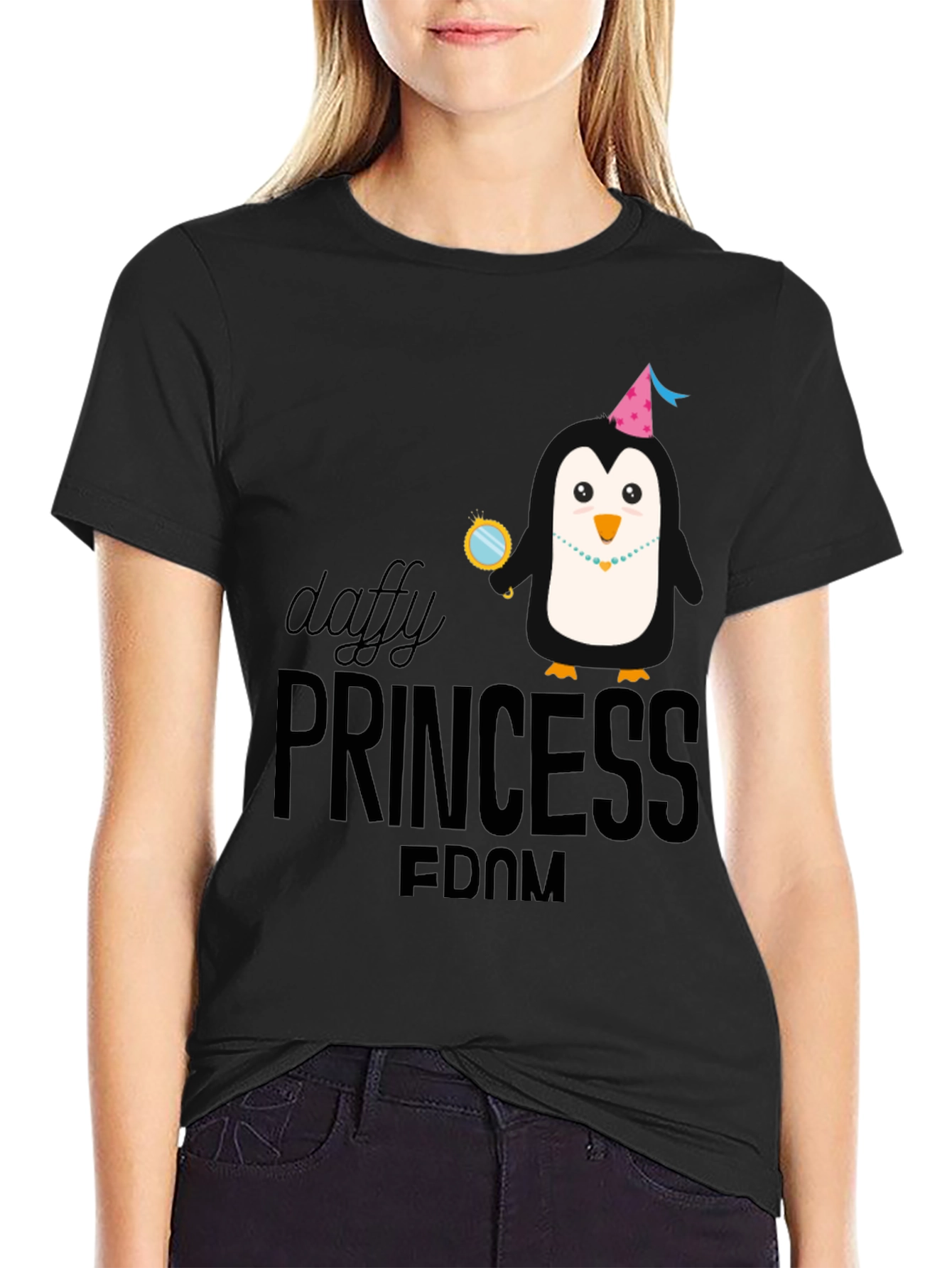 Daffy Princess Dom T-Shirt - Black Graphic Tee