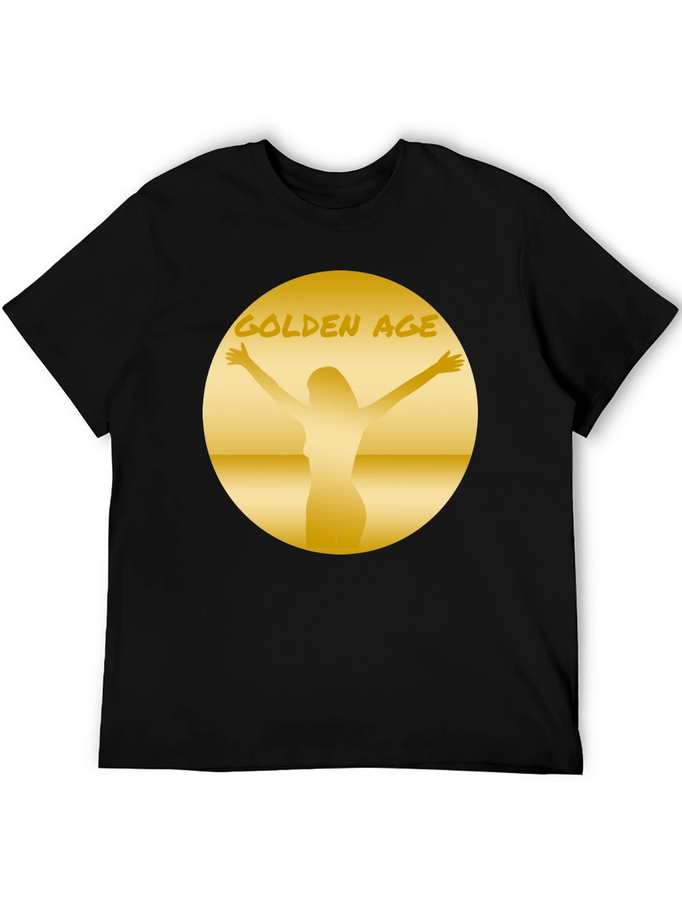 Golden Age Graphic Tee - Black Cotton T-Shirt