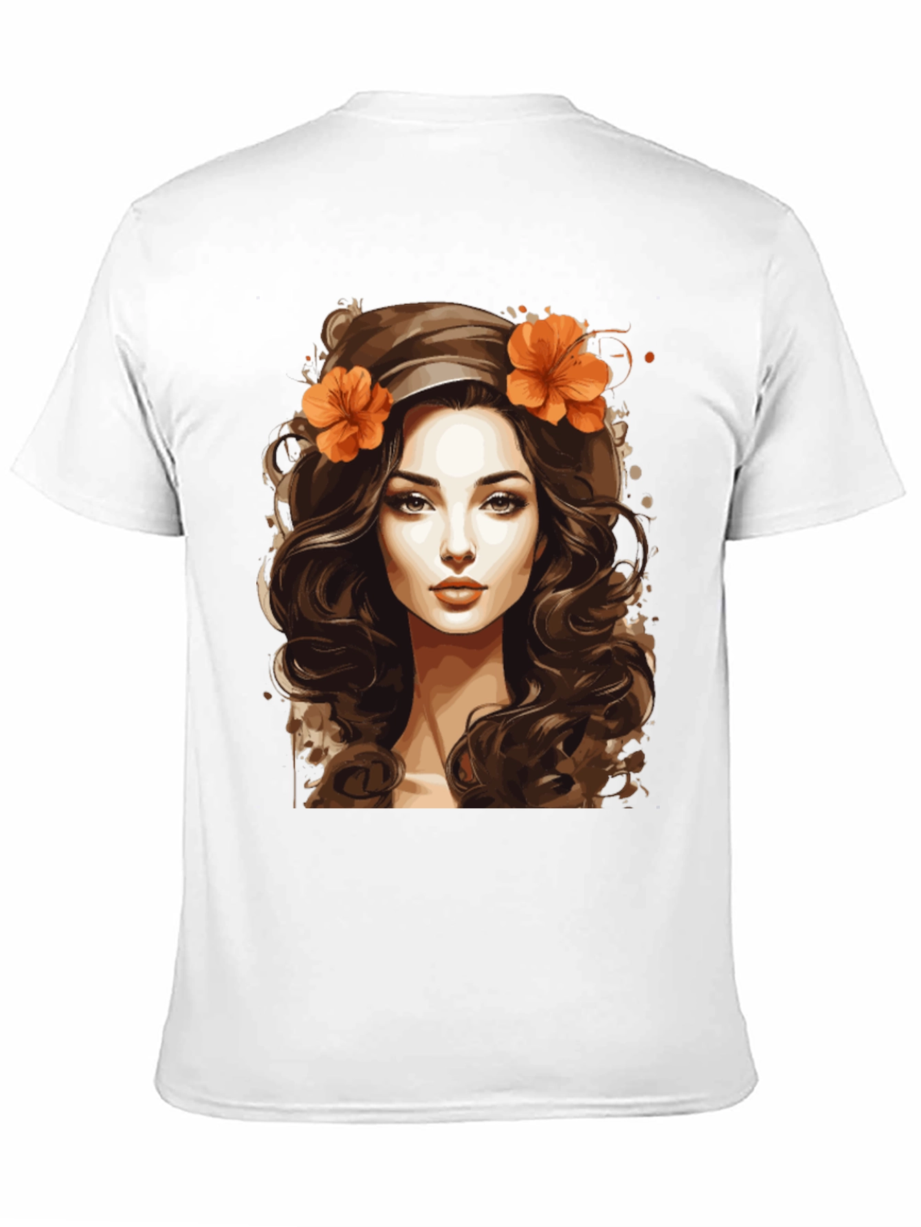 Boho Beauty Graphic Tee - Artistic Woman Portrait