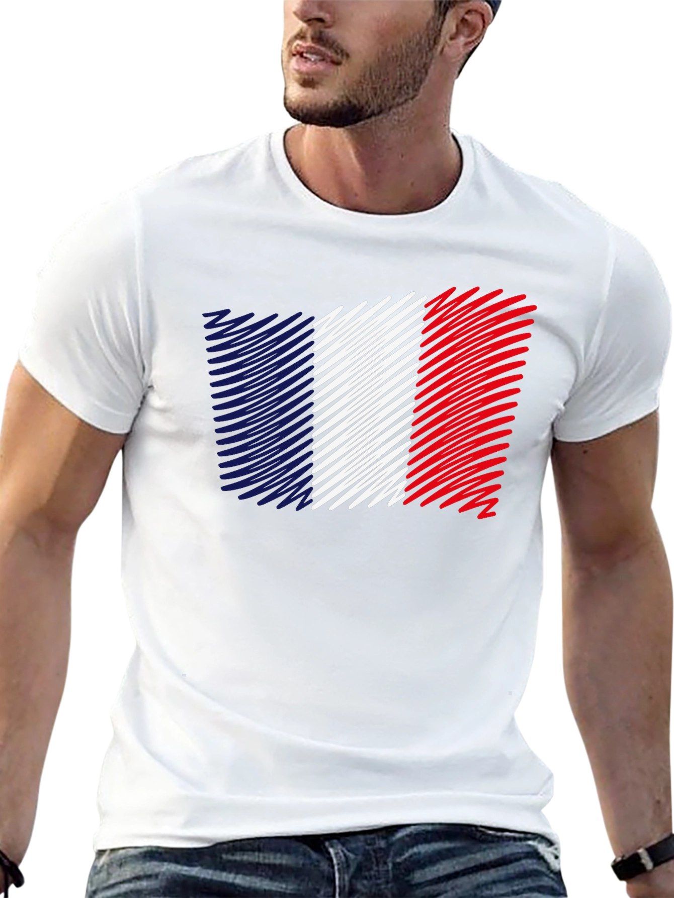 French Flag Scribble Tee