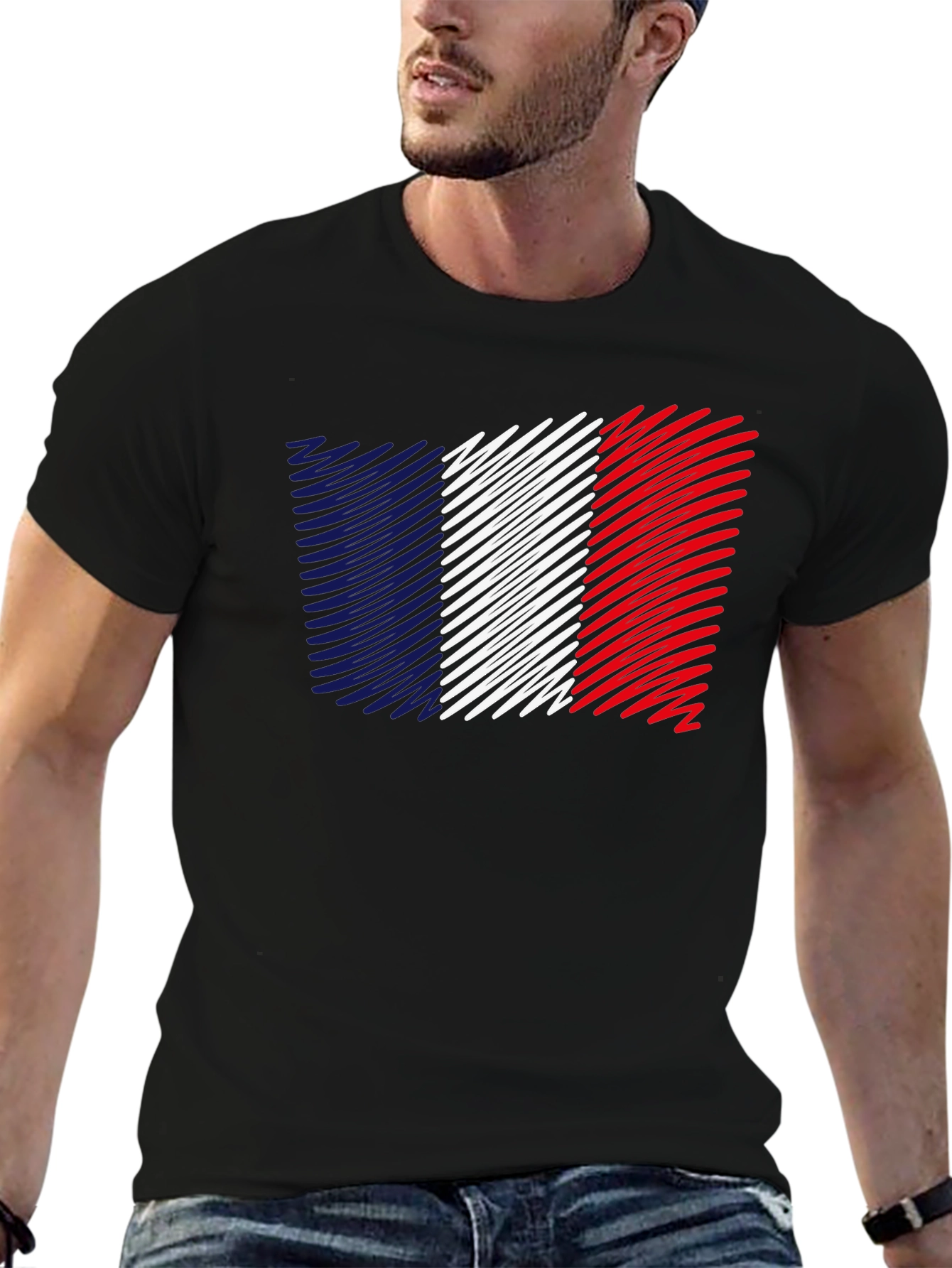 French Flag Scribble Tee
