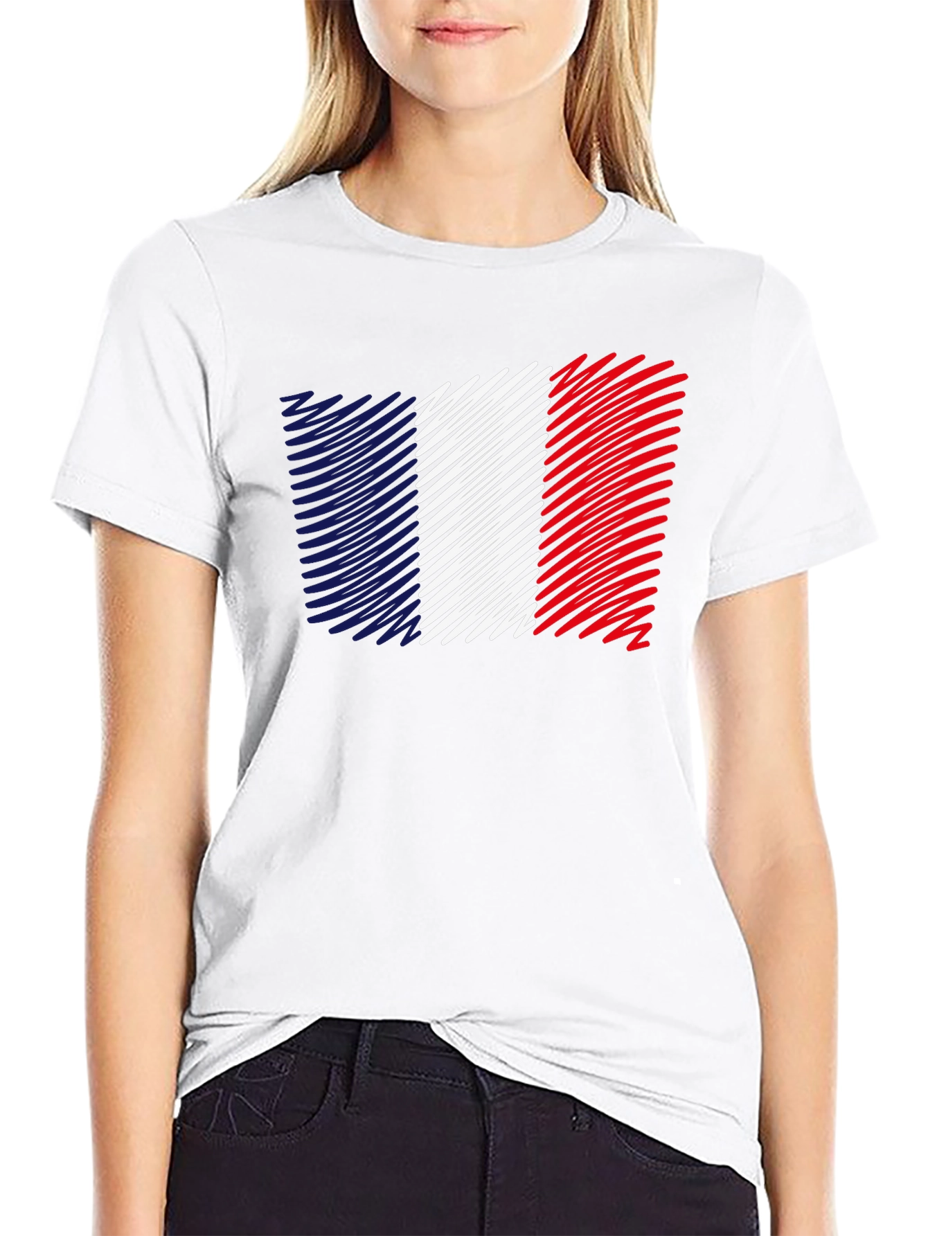 French Flag Scribble Tee