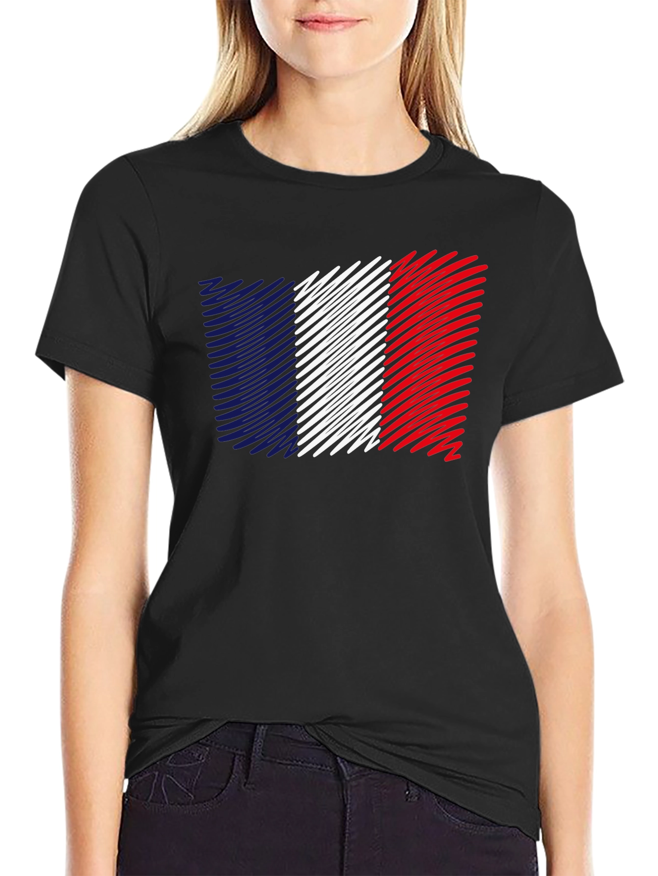 French Flag Scribble Tee