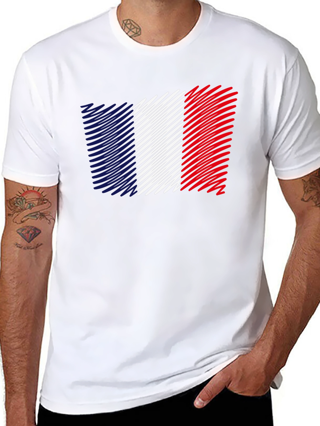 French Flag Scribble Tee