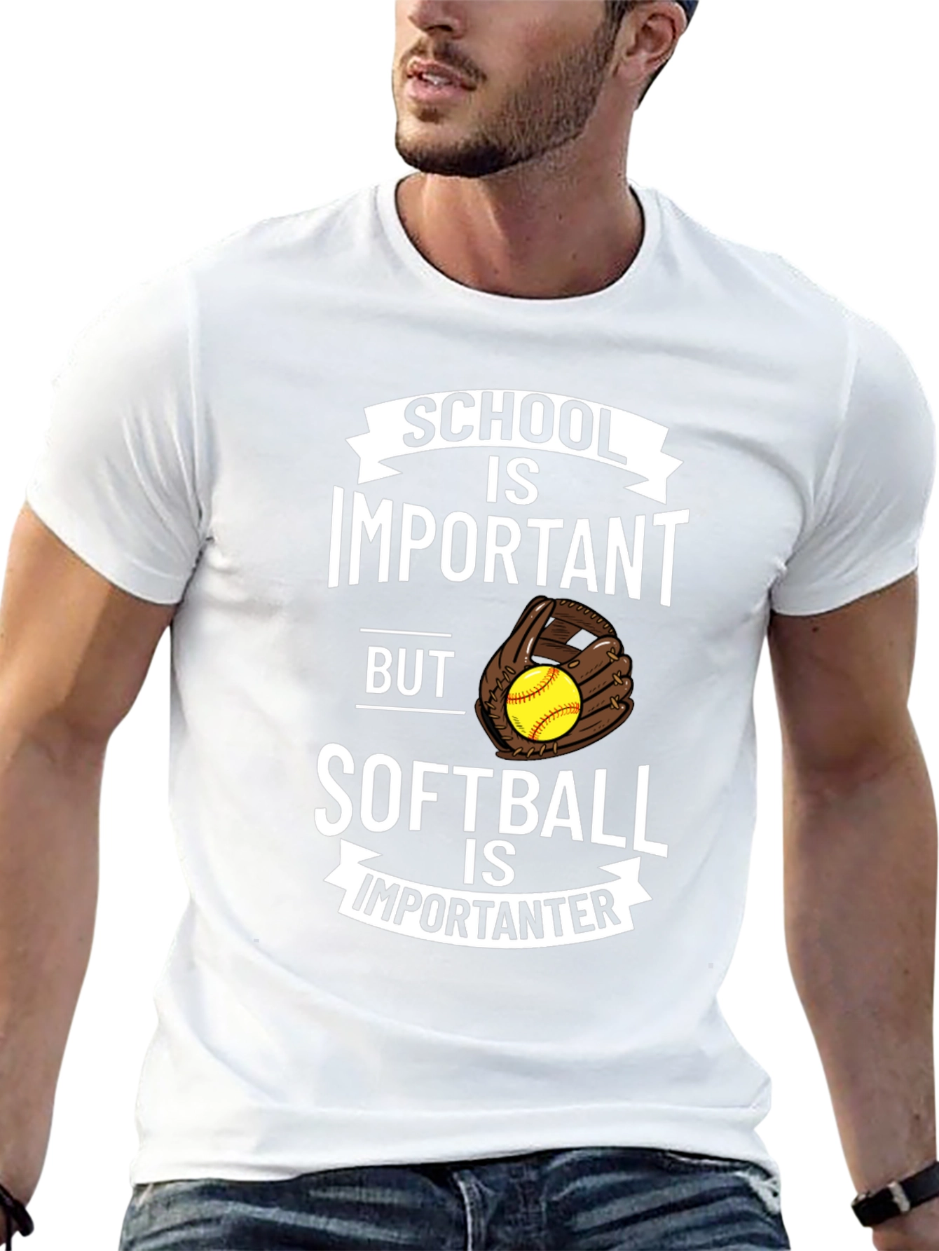 School is Important But Softball T-Shirt