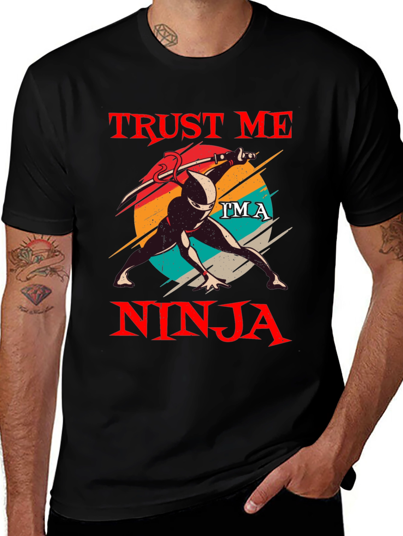 Trust Me Im A Ninja Black T-Shirt