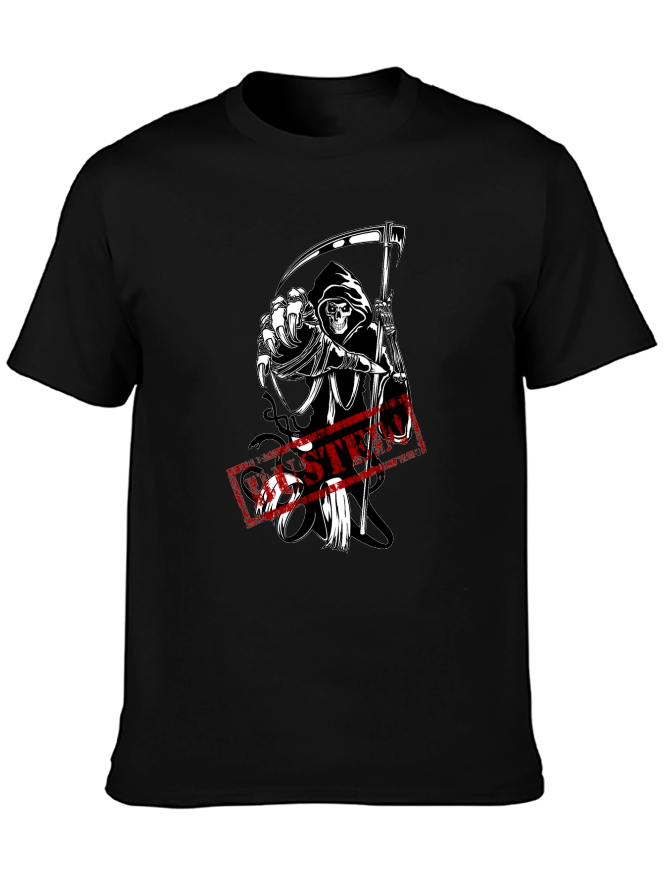 Grim Reaper Graphic Black T-Shirt