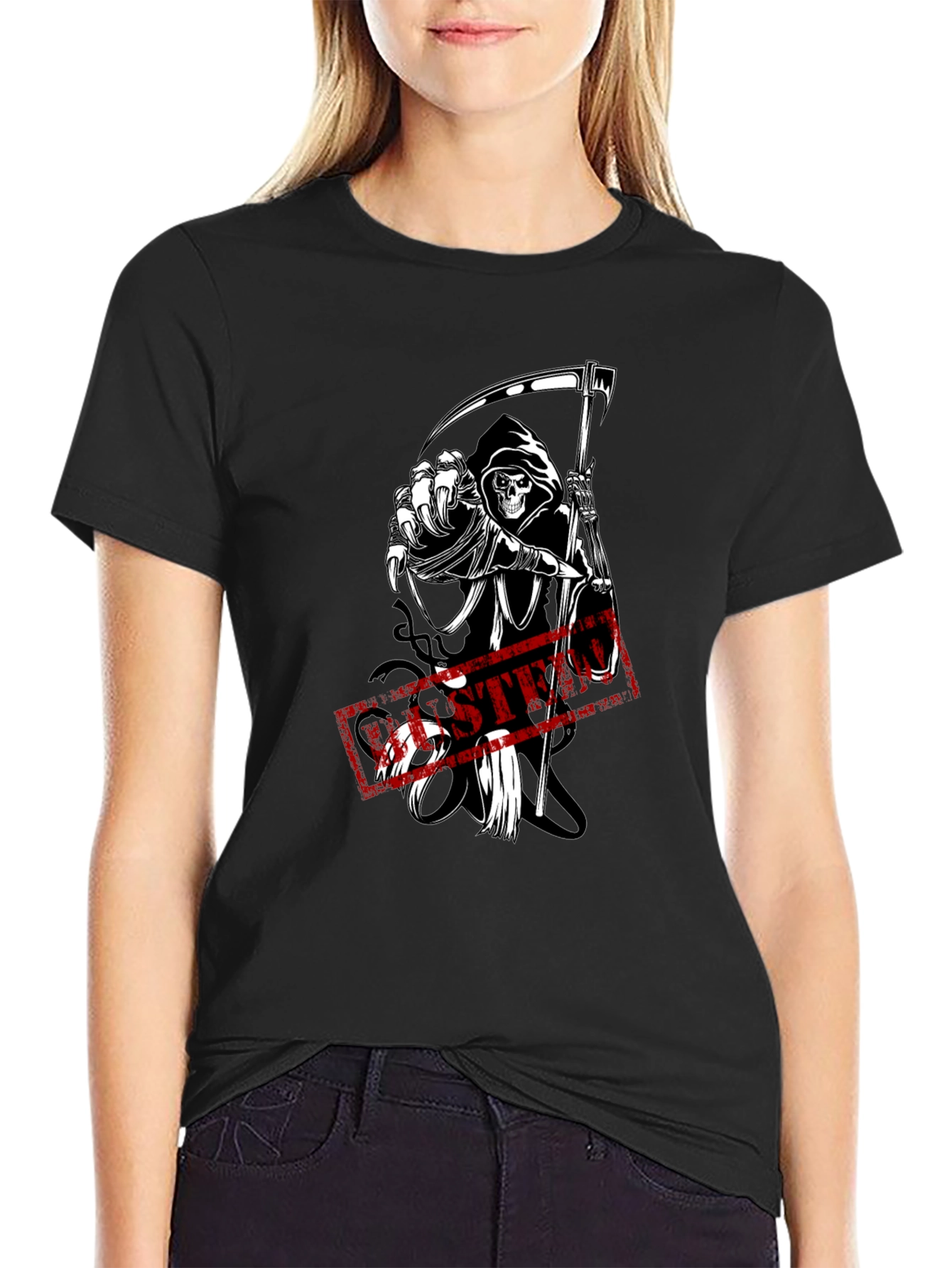 Grim Reaper Graphic Black T-Shirt