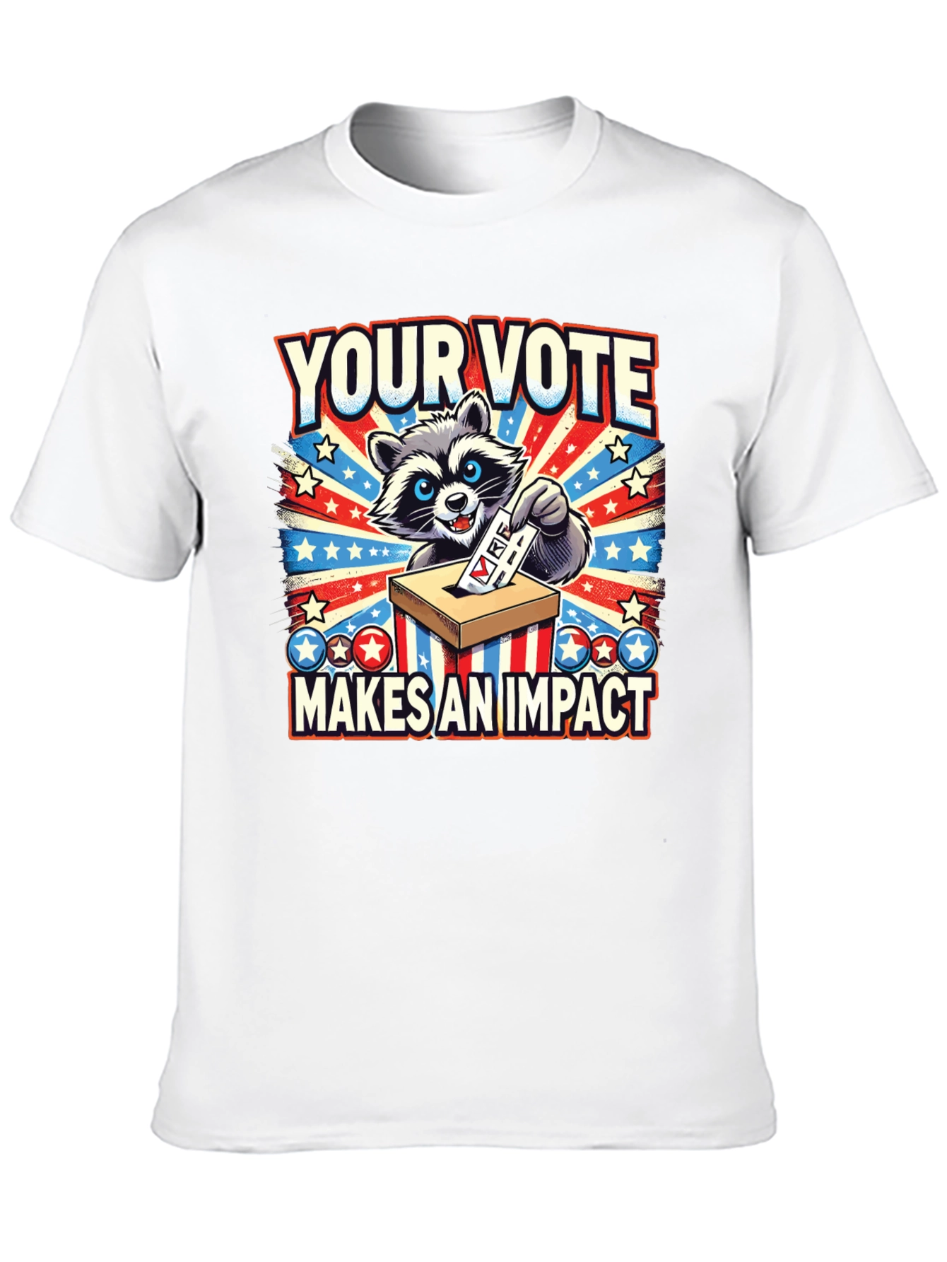 Vote Raccoon Graphic T-Shirt - Make an Impact
