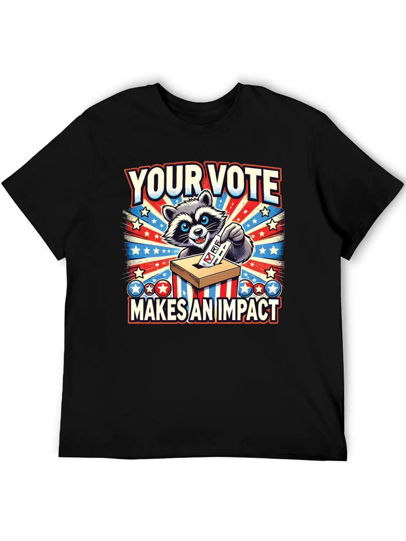 Vote Raccoon Graphic T-Shirt - Make an Impact