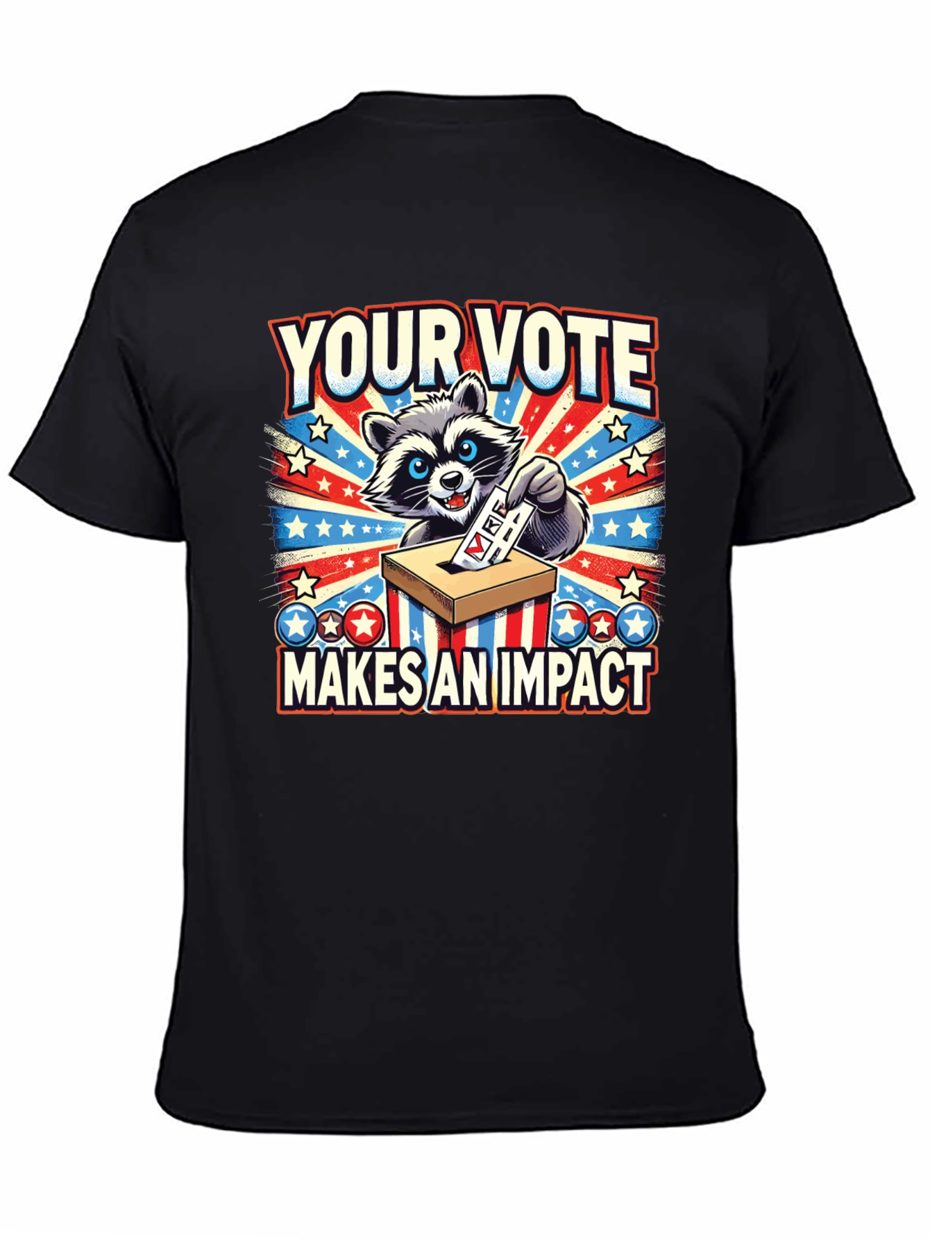 Vote Raccoon Graphic T-Shirt - Make an Impact