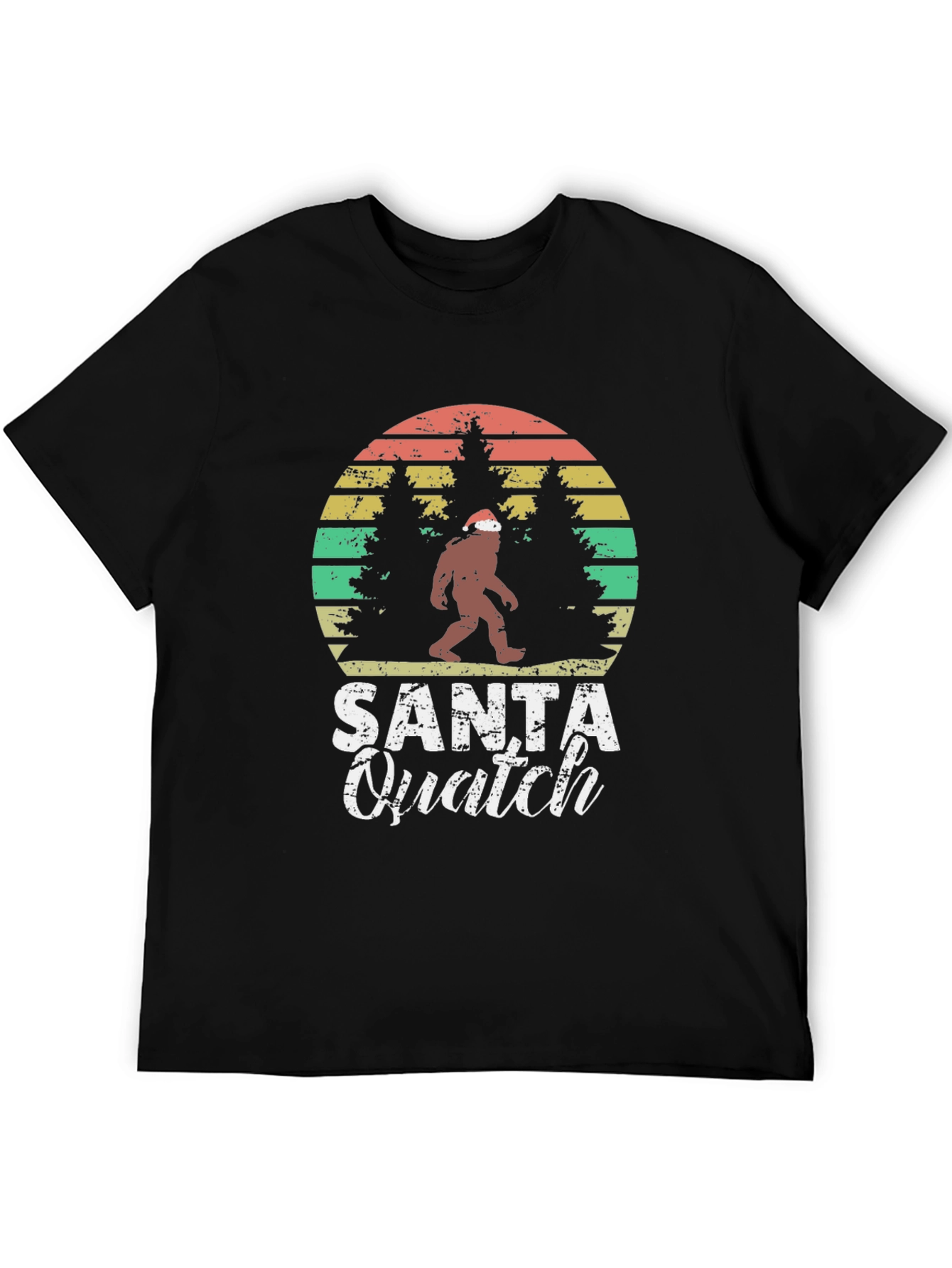 Santa Quatch T-Shirt Bigfoot Christmas Tee