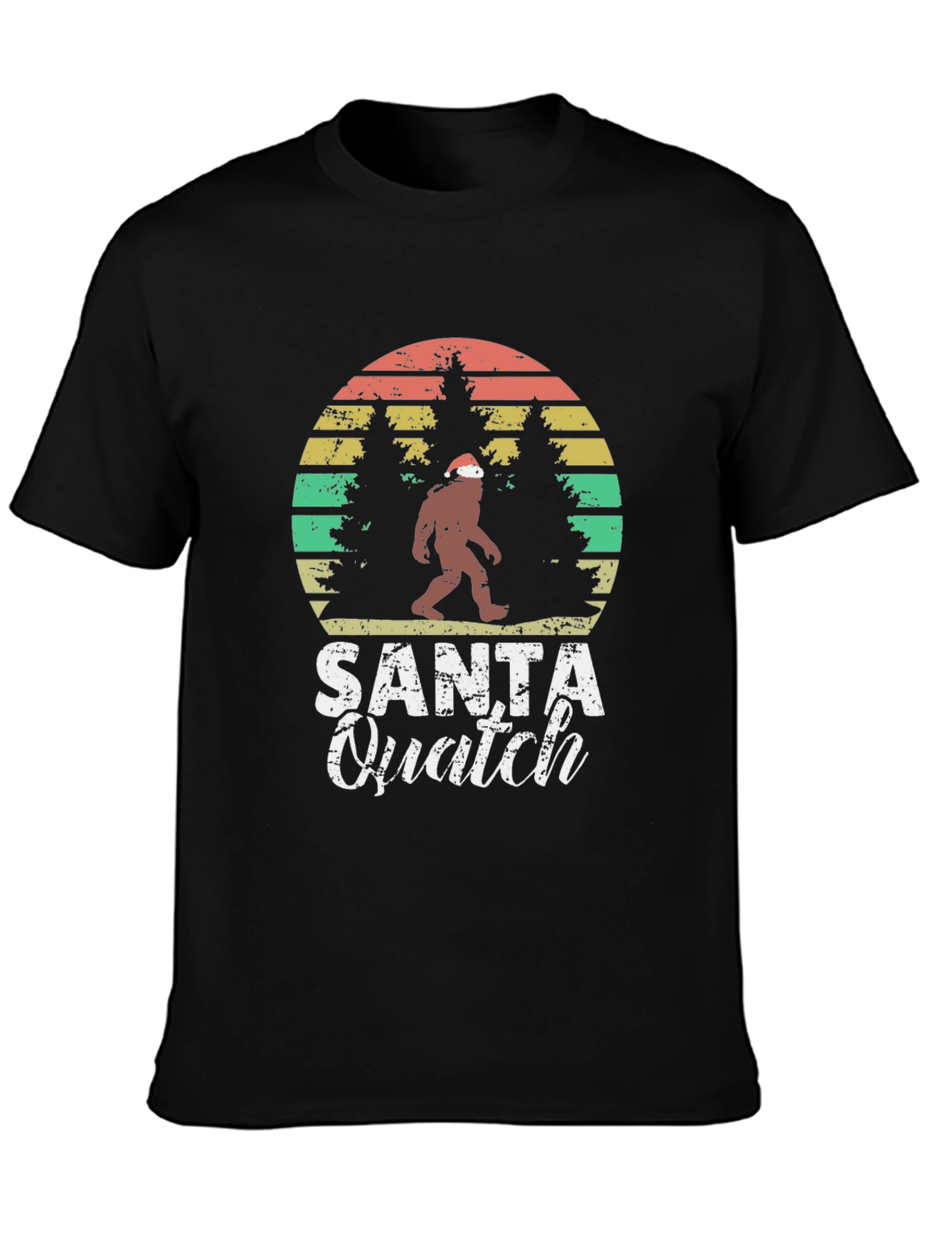 Santa Quatch T-Shirt Bigfoot Christmas Tee