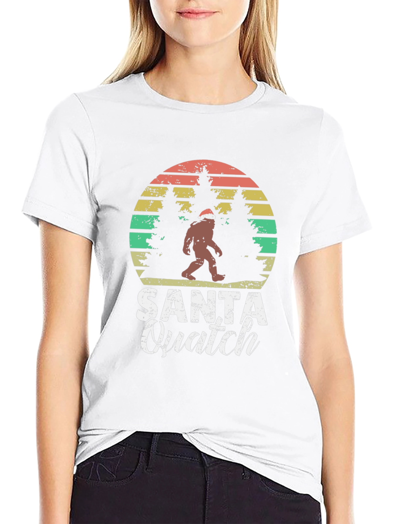 Santa Quatch T-Shirt Bigfoot Christmas Tee