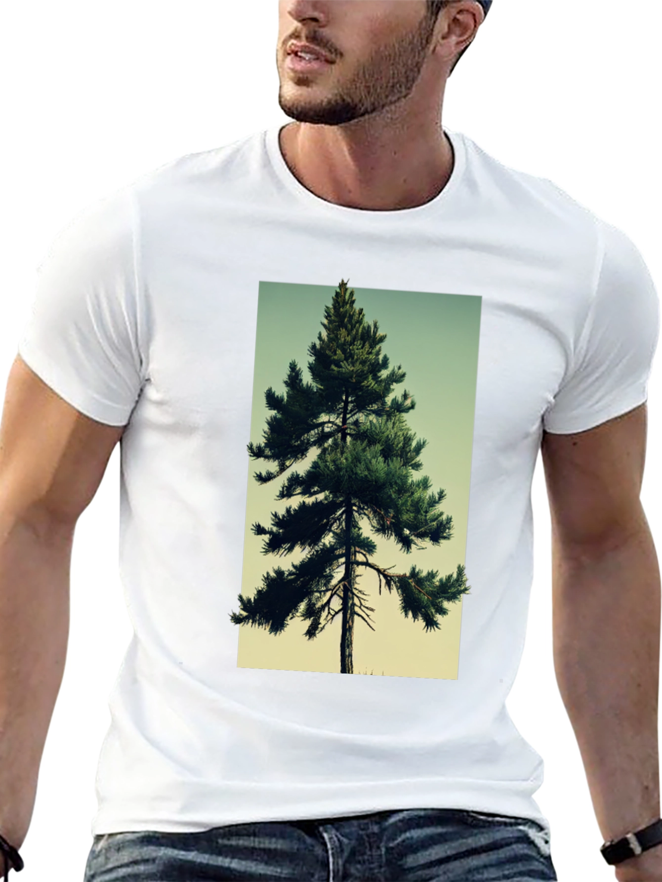 Evergreen Tree Graphic Tee - Nature Lovers T-Shirt