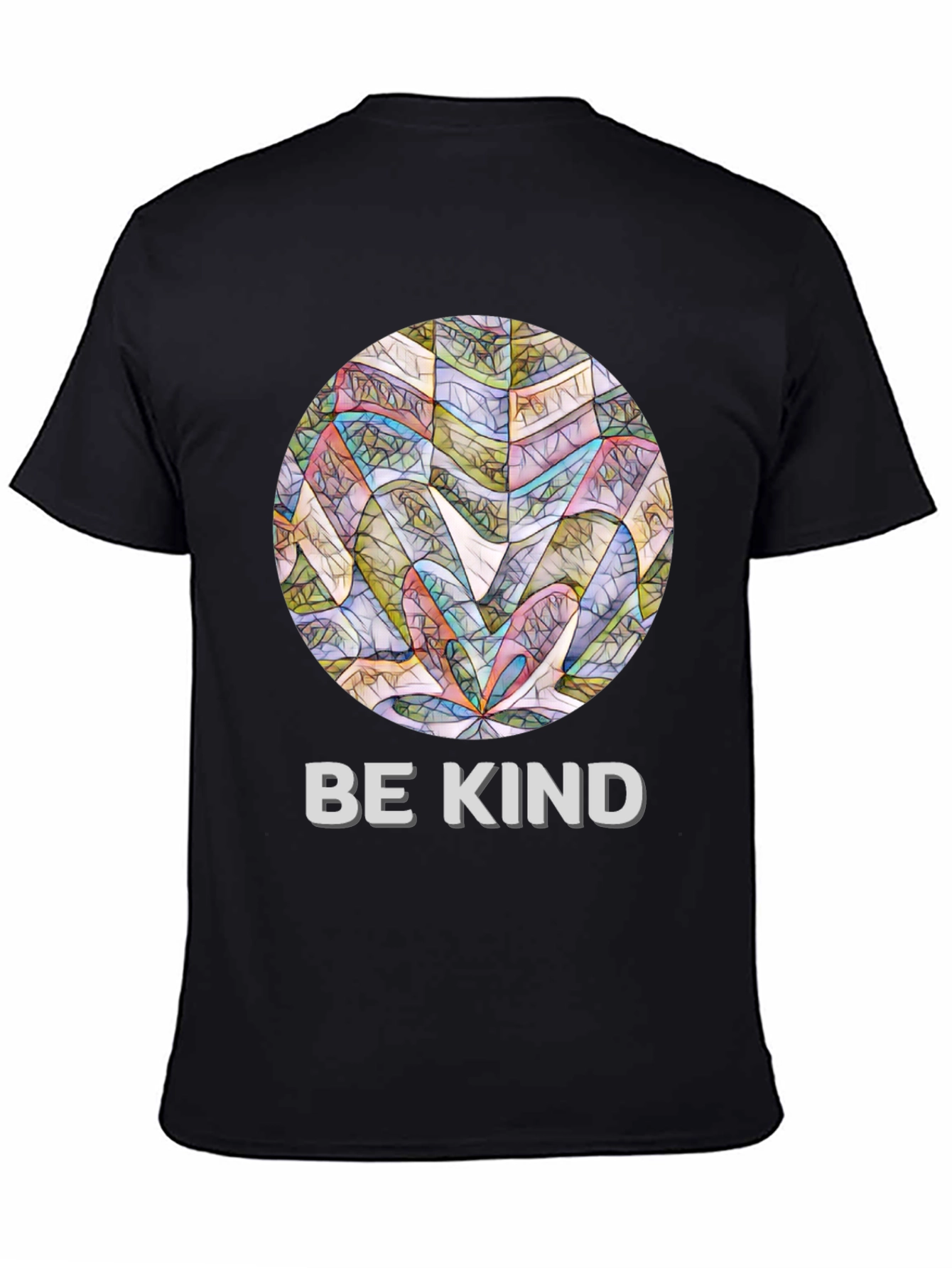 Be Kind Graphic Tee - Abstract Circle Design