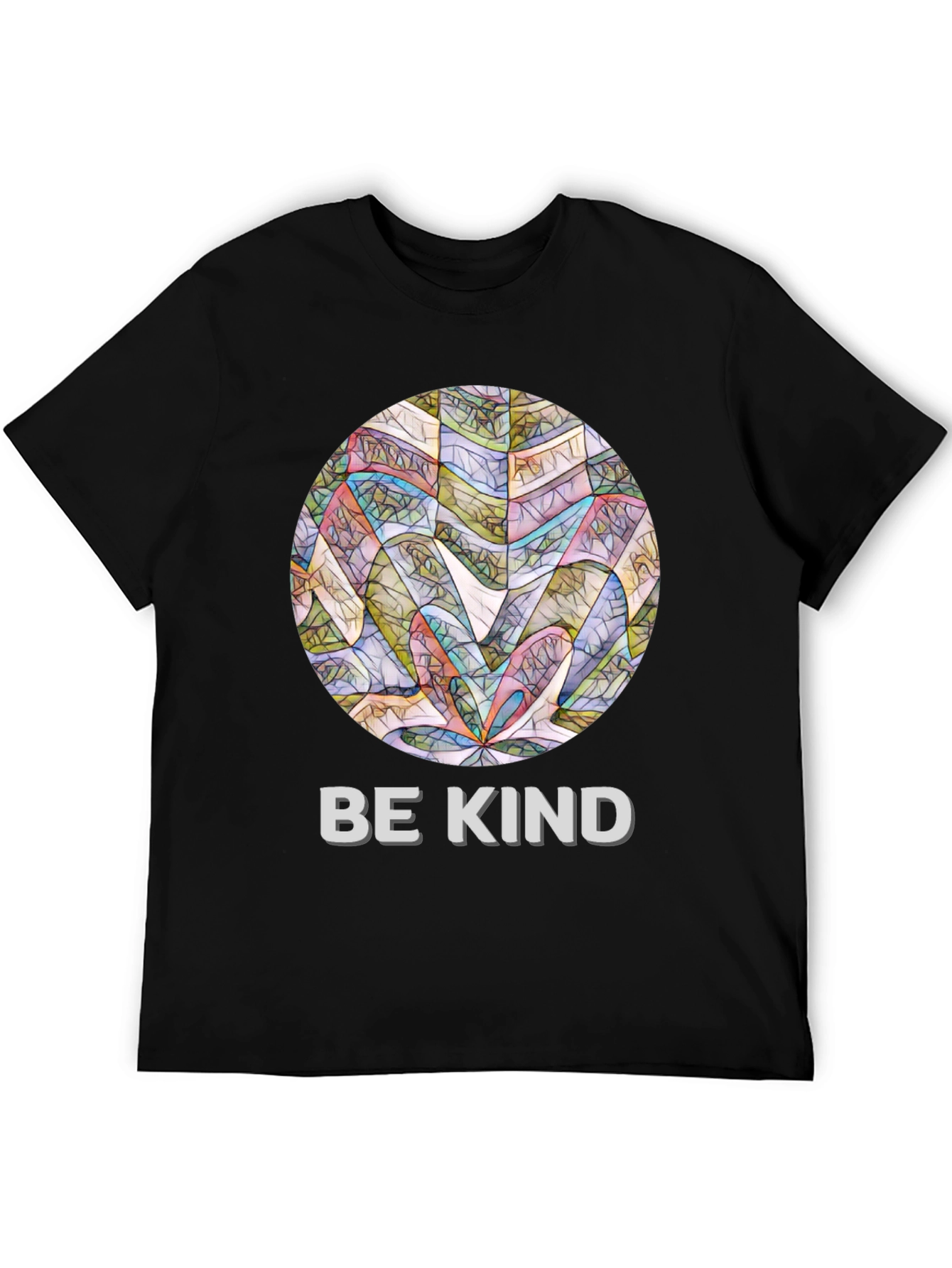 Be Kind Graphic Tee - Abstract Circle Design