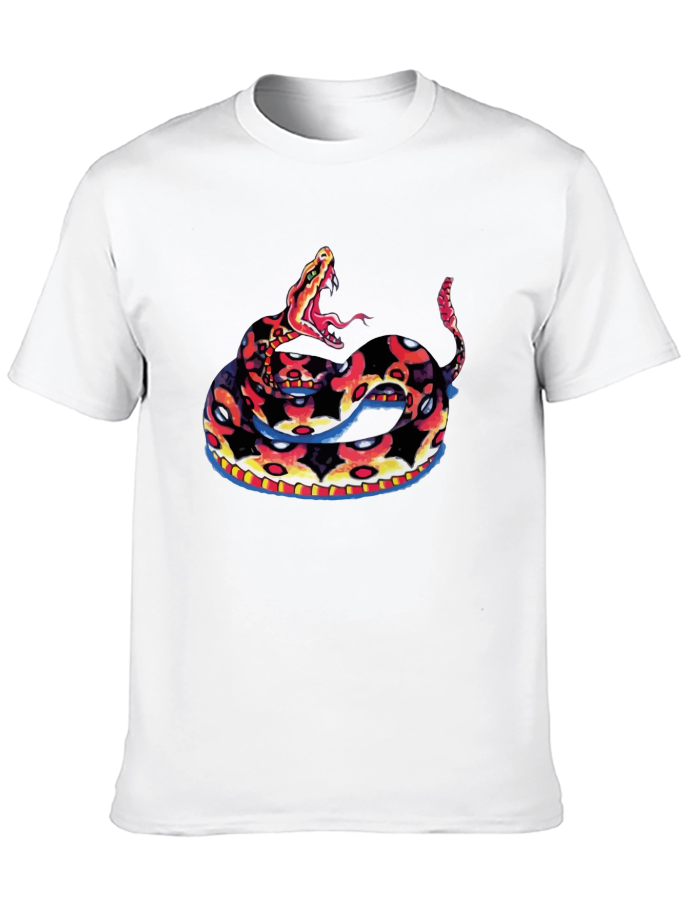 Black Tee with Rattlesnake Design
