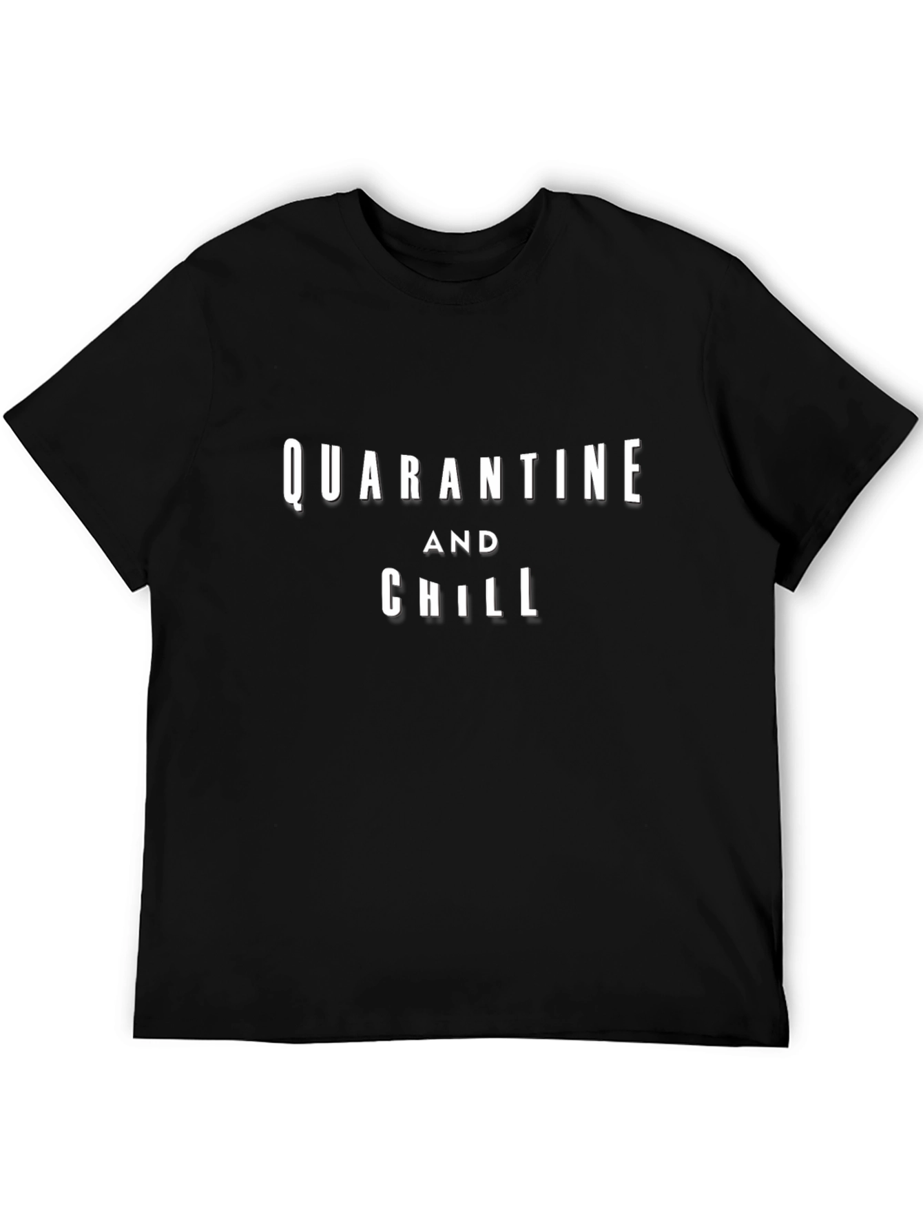 Quarantine and Chill Graphic T-Shirt - Black