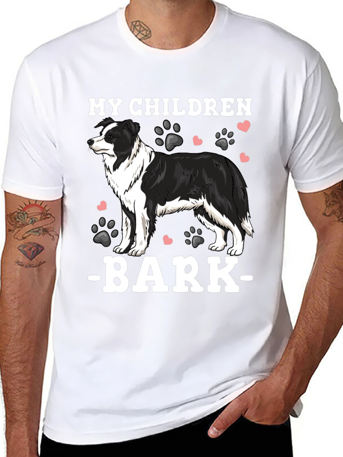 My Children Bark Border Collie T-Shirt