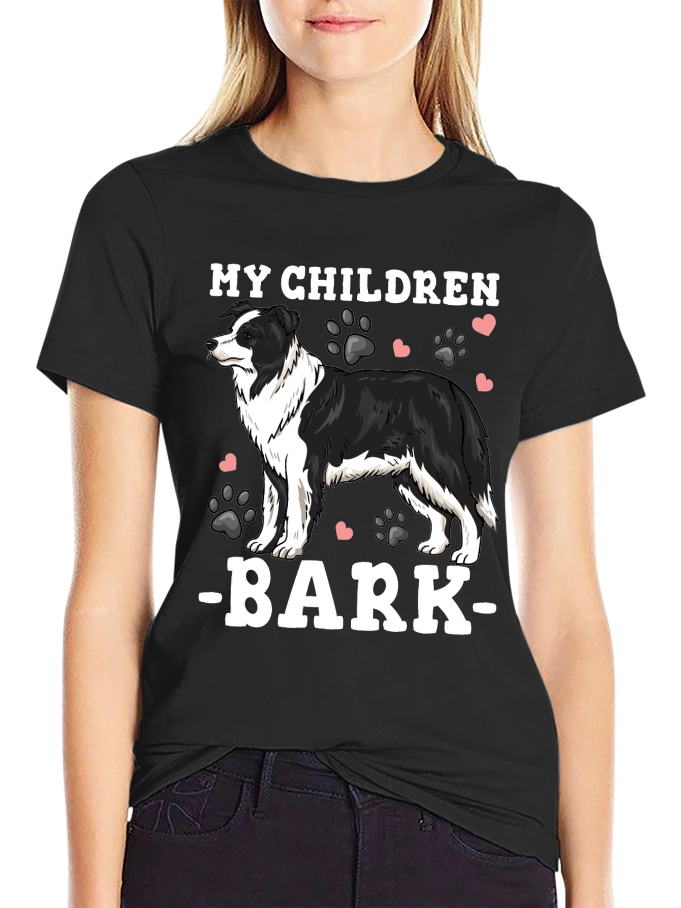 My Children Bark Border Collie T-Shirt
